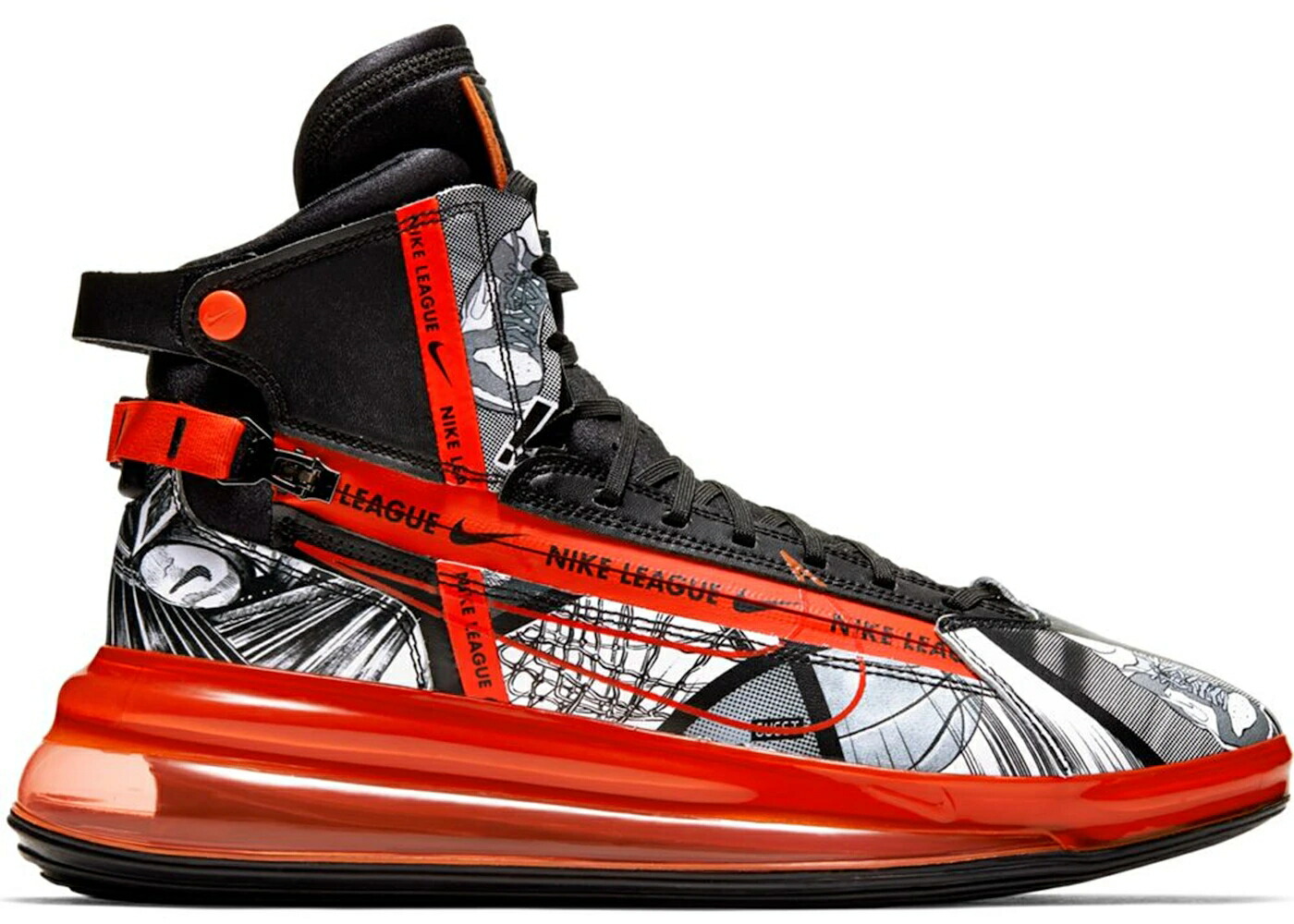 ナイキ マックス 黒色 ブラック チーム 橙 オレンジ エアマックス スニーカー メンズ NIKE AIR MAX 720 SATURN LEAGUE / BLACK TEAM ORANGE
