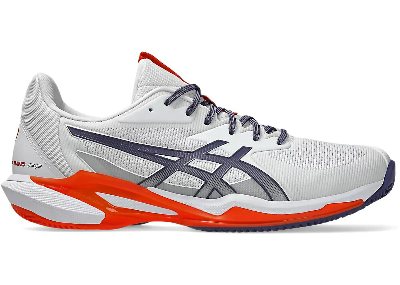 アシックス スピード 白色 ホワイト 紫 パープル スニーカー メンズ ASICS SOLUTION SPEED FF 3 CLAY WHITE GREYISH PURPLE / WHITE GREYISH PURPLE