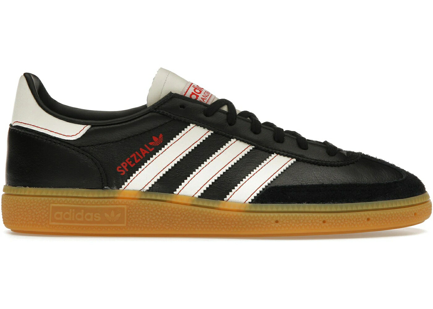アディダス ハンドボール スペシアル コア 黒色 ブラック 白色 ホワイト 赤 レッド スニーカー メンズ ADIDAS HANDBALL SPEZIAL CORE BLACK OFF WHITE RED / CORE BLACK OFF WHITE GUM