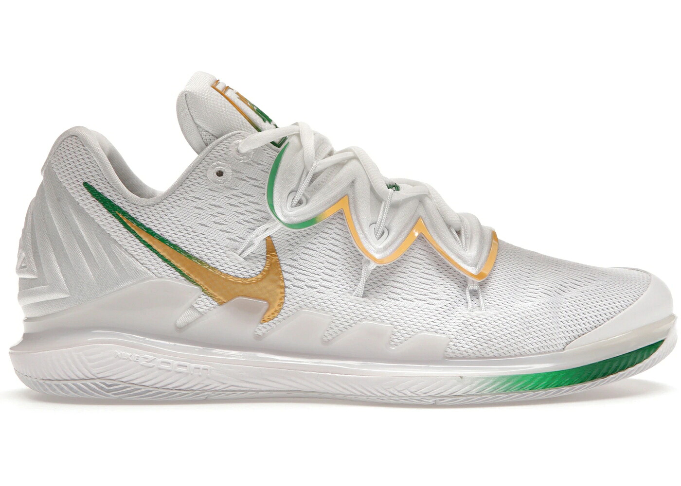 ナイキ ズーム カイリー 白色 ホワイト ゴールド スニーカー メンズ NIKE AIR ZOOM VAPOR X KYRIE CLOVER / WHITE CLOVER METALLIC GOLD