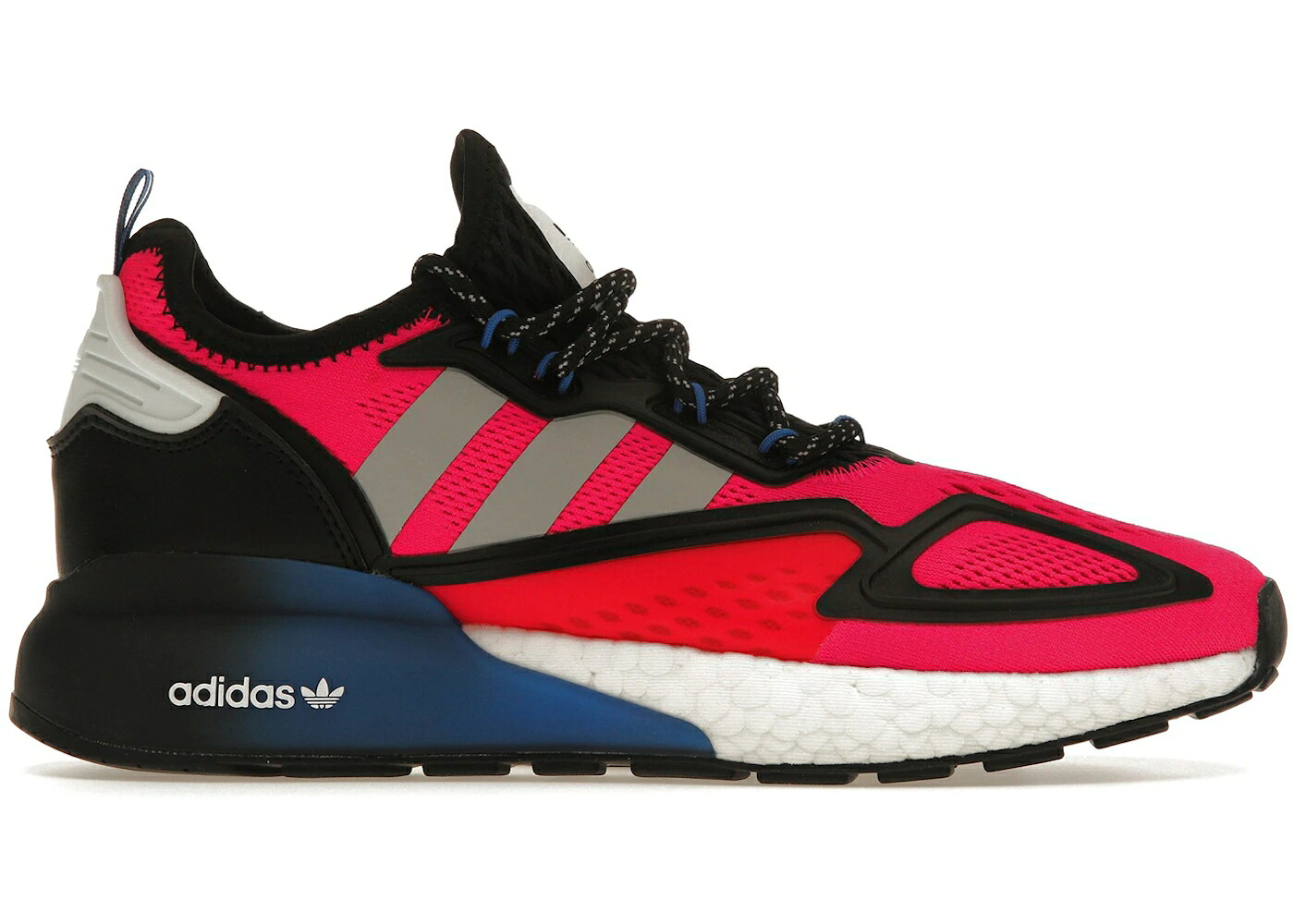 アディダス ブースト ショック ピンク 黒色 ブラック 灰色 グレー コア WOMEN'S スニーカー レディース ADIDAS ZX 2K BOOST SHOCK PINK BLACK (WOMEN'S) / SHOCK PINK GREY CORE BLACK｜スニケス
