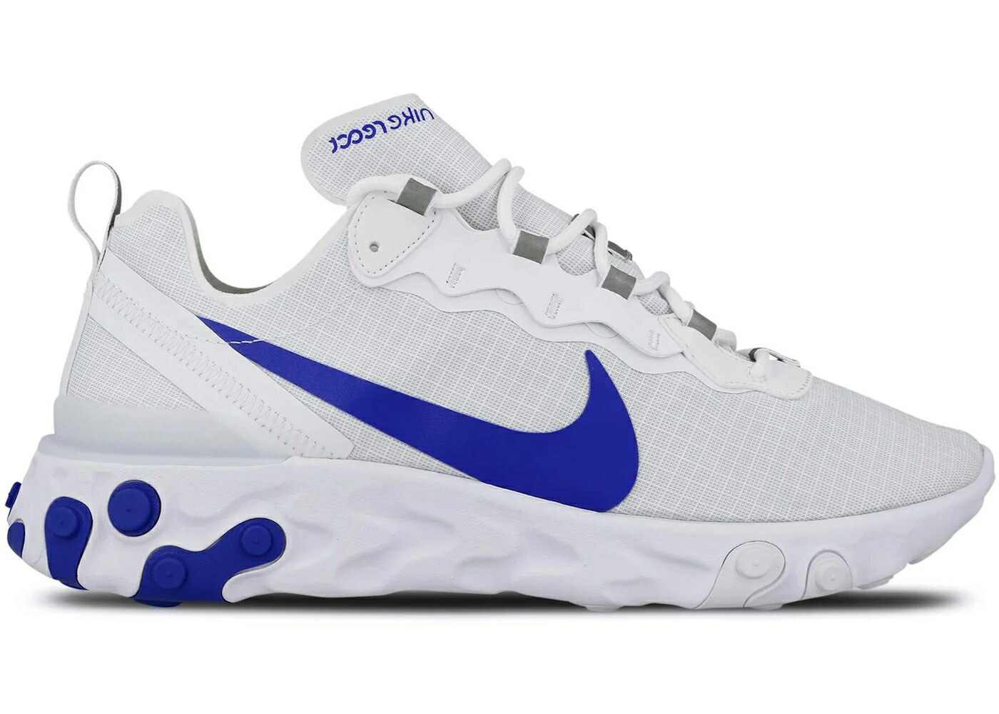 ナイキ リアクト エレメント 白色 ホワイト ゲーム ゲームロイヤル 青 ブルー スニーカー メンズ NIKE REACT ELEMENT 55 WHITE GAME ROYAL / WHITE GAME ROYAL