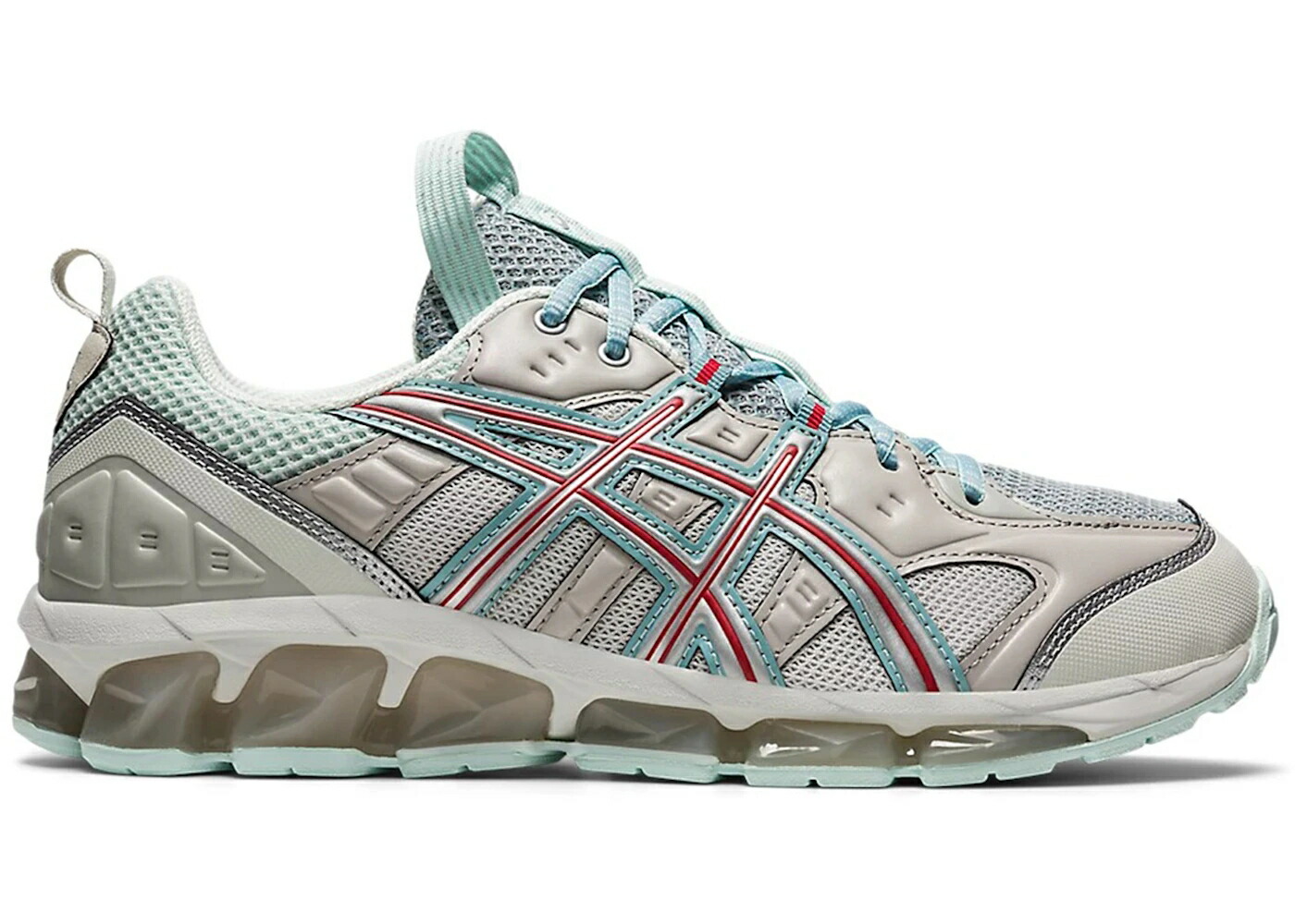 アシックス 灰色 グレー スニーカー メンズ ASICS US3-S GEL-QUANTUM 360 VII KISO GLACIER GREY/CAYENNE / GLACIER GREY CAYENNE