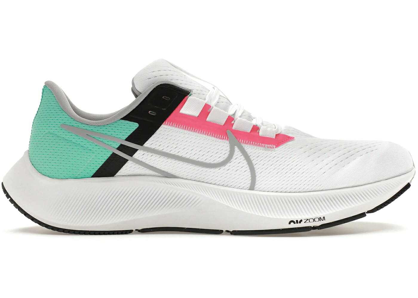 ナイキ ズーム ペガサス マイアミ 白色 ホワイト 灰色 グレー グレイ ピンク ズームペガサス スニーカー メンズ NIKE AIR ZOOM PEGASUS 38 MIAMI / WHITE WOLF GRAY HYPER PINK