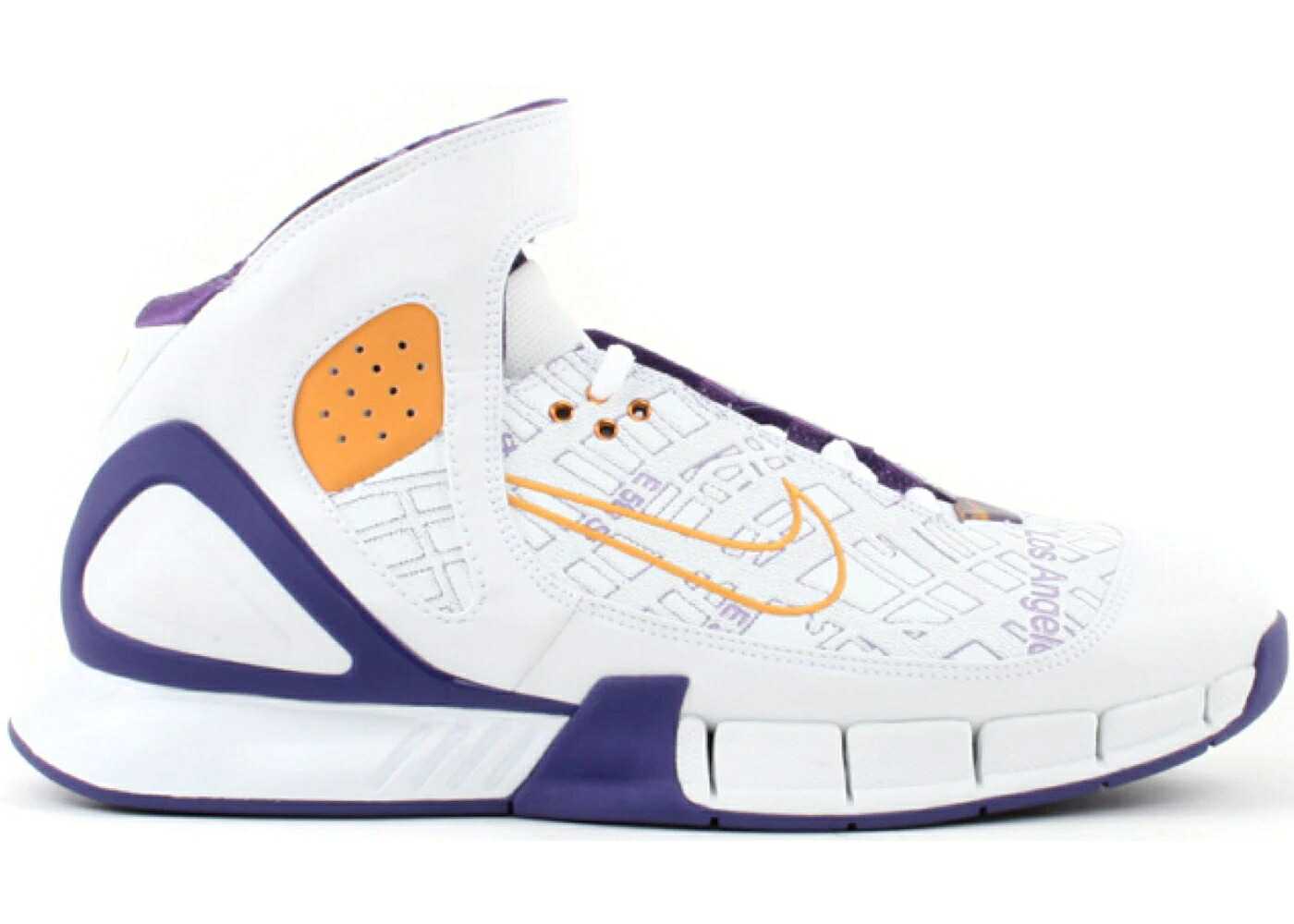 ナイキ ズーム ハラチ コービー レーザー ロサンゼルス 白色 ホワイト 紫 パープル スニーカー メンズ NIKE AIR ZOOM HUARACHE 2K5 KOBE LASER LA MAP / WHITE WHITE VARSITY PURPLE