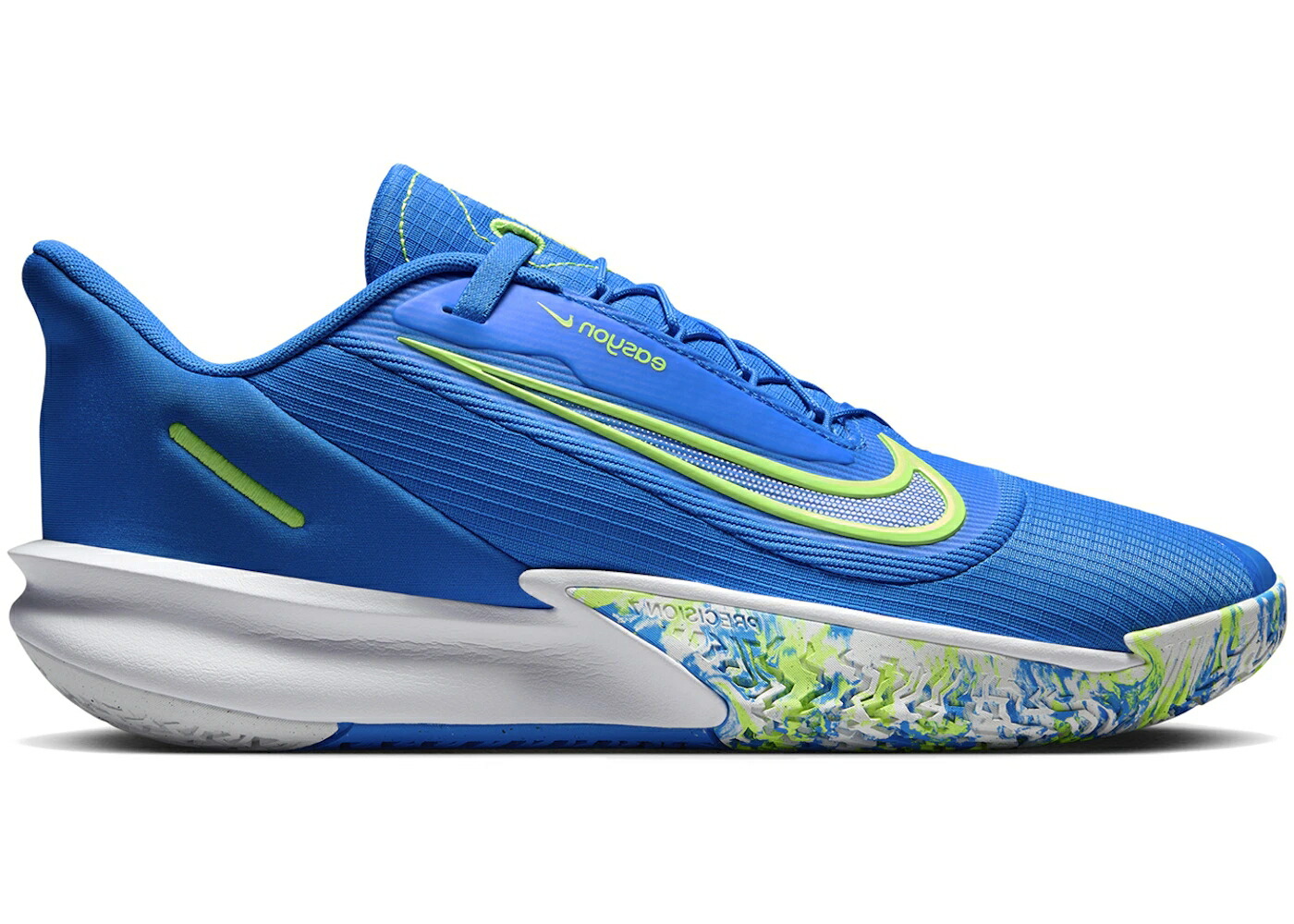 ナイキ 青色 ブルー 白色 ホワイト スニーカー メンズ NIKE PRECISION 7 EASYON PHOTO BLUE VOLT WHITE / PHOTO BLUE VOLT WHITE