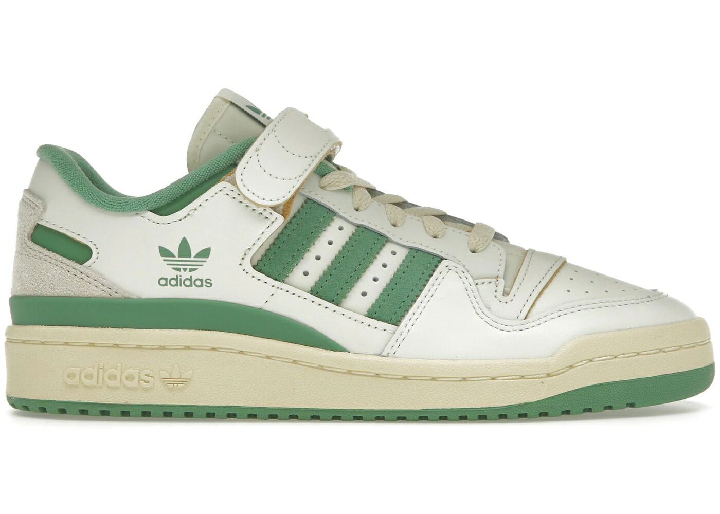 アディダス 討論会 象牙色 緑 緑であること 黄味がかった 黄色 スニーカー メンズ ADIDAS FORUM 84 LOW IVORY PRELOVED GREEN / IVORY PRELOVED GREEN EASY YELLOW