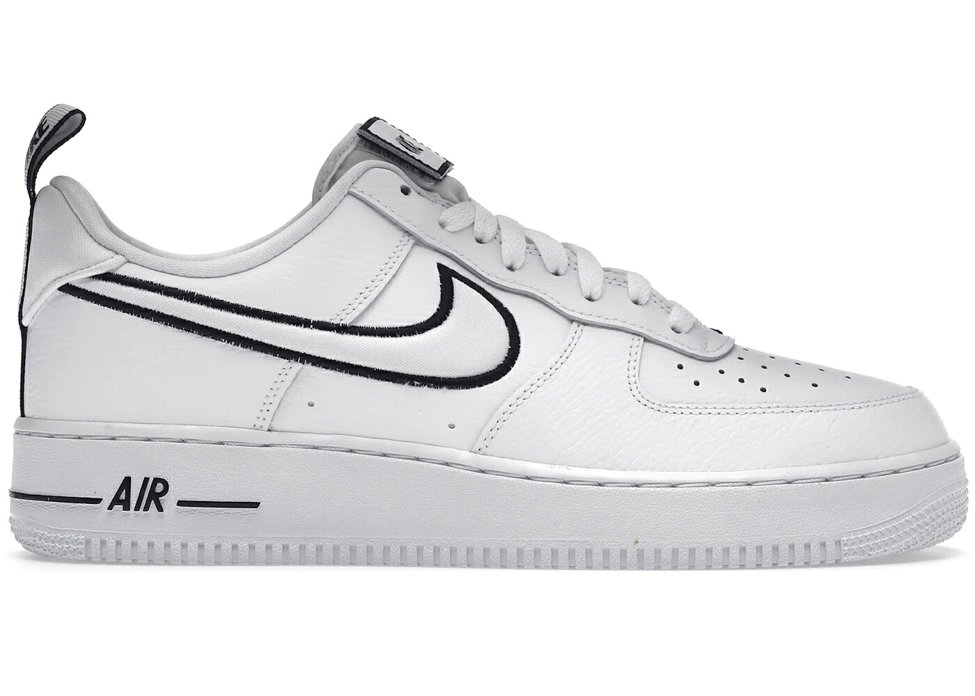 ナイキ 白色 ホワイト 黒色 ブラック スウッシュ スウォッシュ エアフォース スニーカー メンズ NIKE AIR FORCE 1 LOW WHITE BLACK OUTLINE SWOOSH / WHITE BLACK WHITE