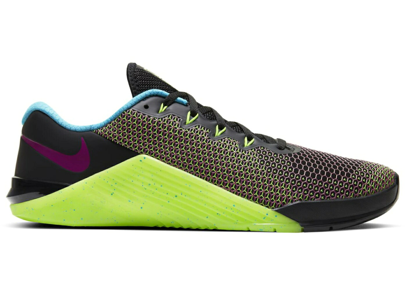 ナイキ アンプ 黒色 ブラック 緑 グリーン ストライク 青色 ブルー スニーカー メンズ NIKE METCON 5 AMP BLACK GREEN STRIKE / BLACK GREEN STRIKE BLUE FURY