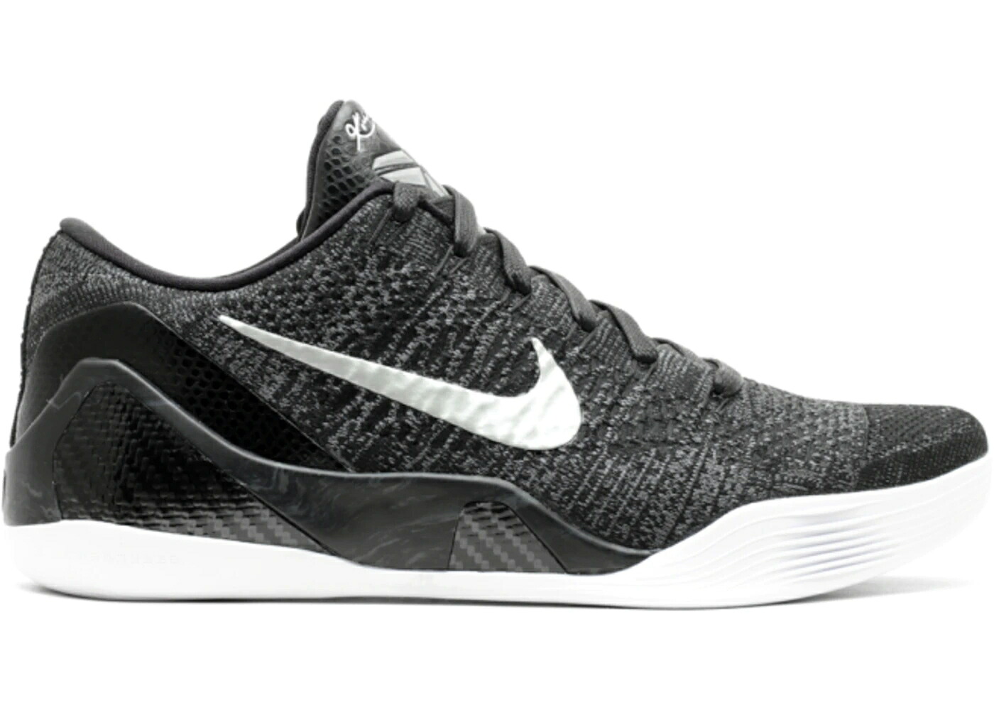 ナイキ コービー エリート プレミアム 黒色 ブラック 銀色 シルバー 灰色 グレー スニーカー メンズ NIKE KOBE 9 ELITE PREMIUM LOW HTM MILAN BLACK / BLACK REFLECT SILVER DARK GREY｜スニケス 779,030円