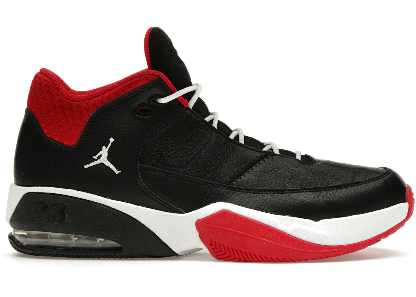 ナイキ ジョーダン マックス オーラ 黒色 ブラック 赤 レッド 白色 ホワイト スニーカー メンズ JORDAN MAX AURA 3 BLACK RED / BLACK RED WHITE