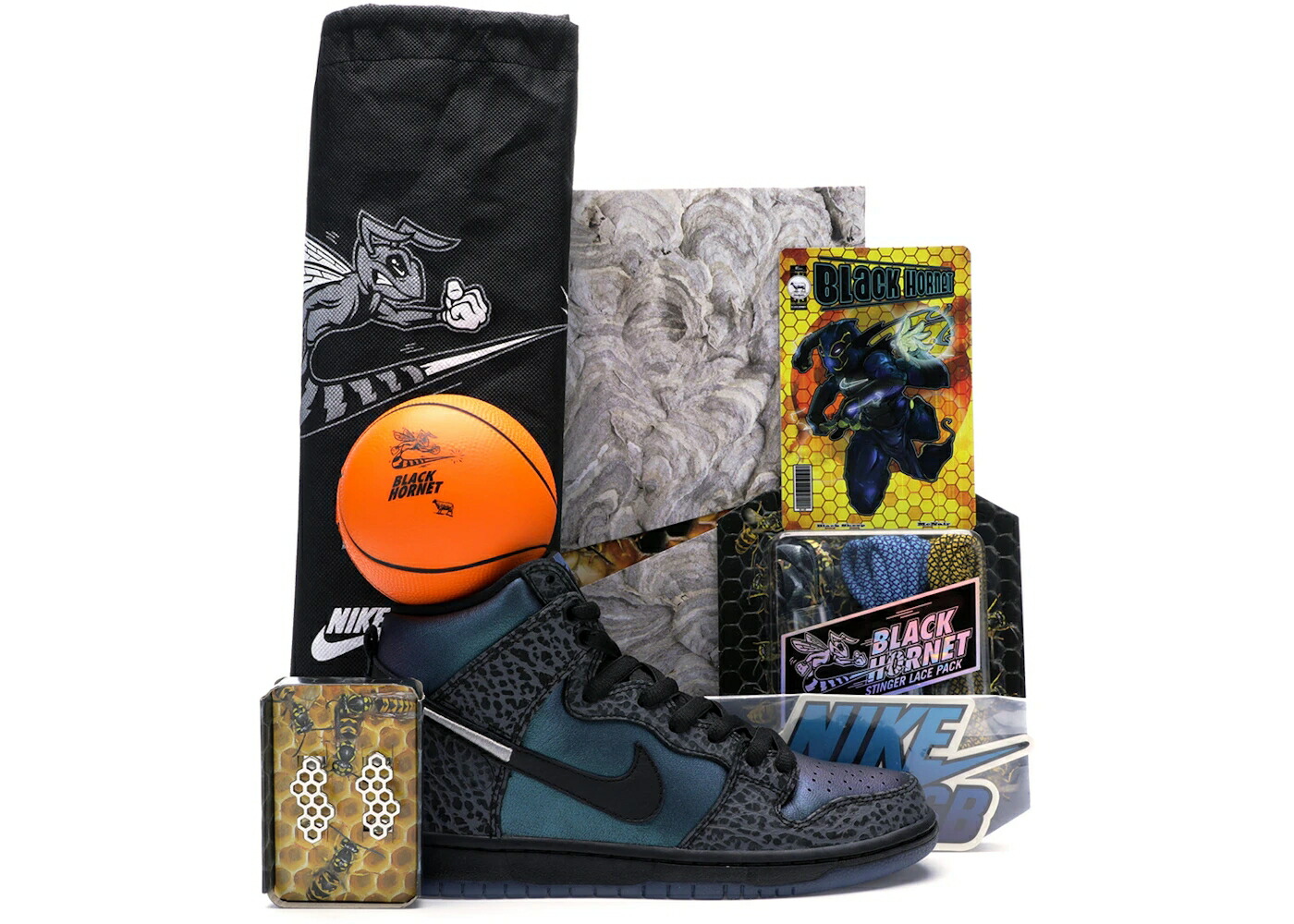 ナイキ エスビー ダンク ハイ 黒色 ブラック ダンクハイ スニーカー メンズ NIKE SB DUNK HIGH BLACK SHEEP HORNET (SPECIAL PACKAGING) / BLACK BLACK BLACK
