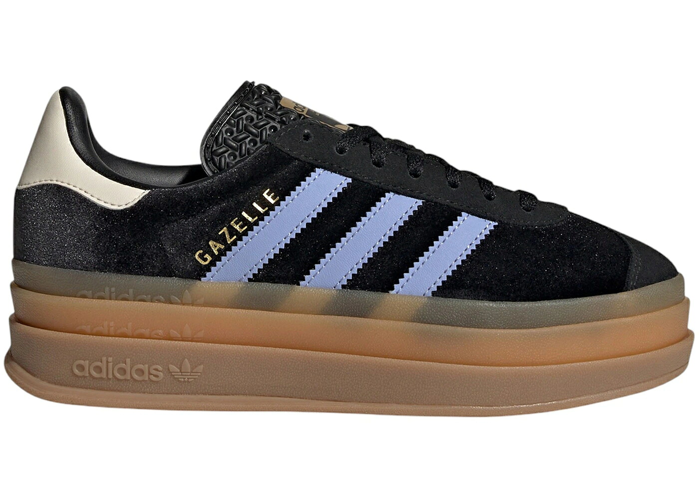 アディダス ガゼル 黒色 ブラック 青色 ブルー コア ジュニア キッズ ADIDAS GAZELLE BOLD BLACK BLUE SPARK (GS) / CORE BLACK BLUE SPARK WONDER ベビー マタニティ スニーカー