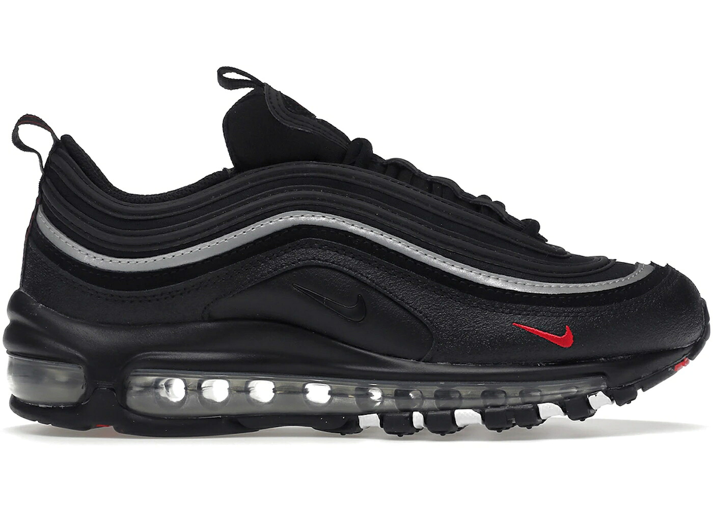 ナイキ マックス 黒色 ブラック 銀色 シルバー 赤 レッド エアマックス ジュニア キッズ NIKE AIR MAX 97 BLACK SILVER RED (GS) / BLACK SILVER RED ベビー マタニティ スニーカー|スニケス