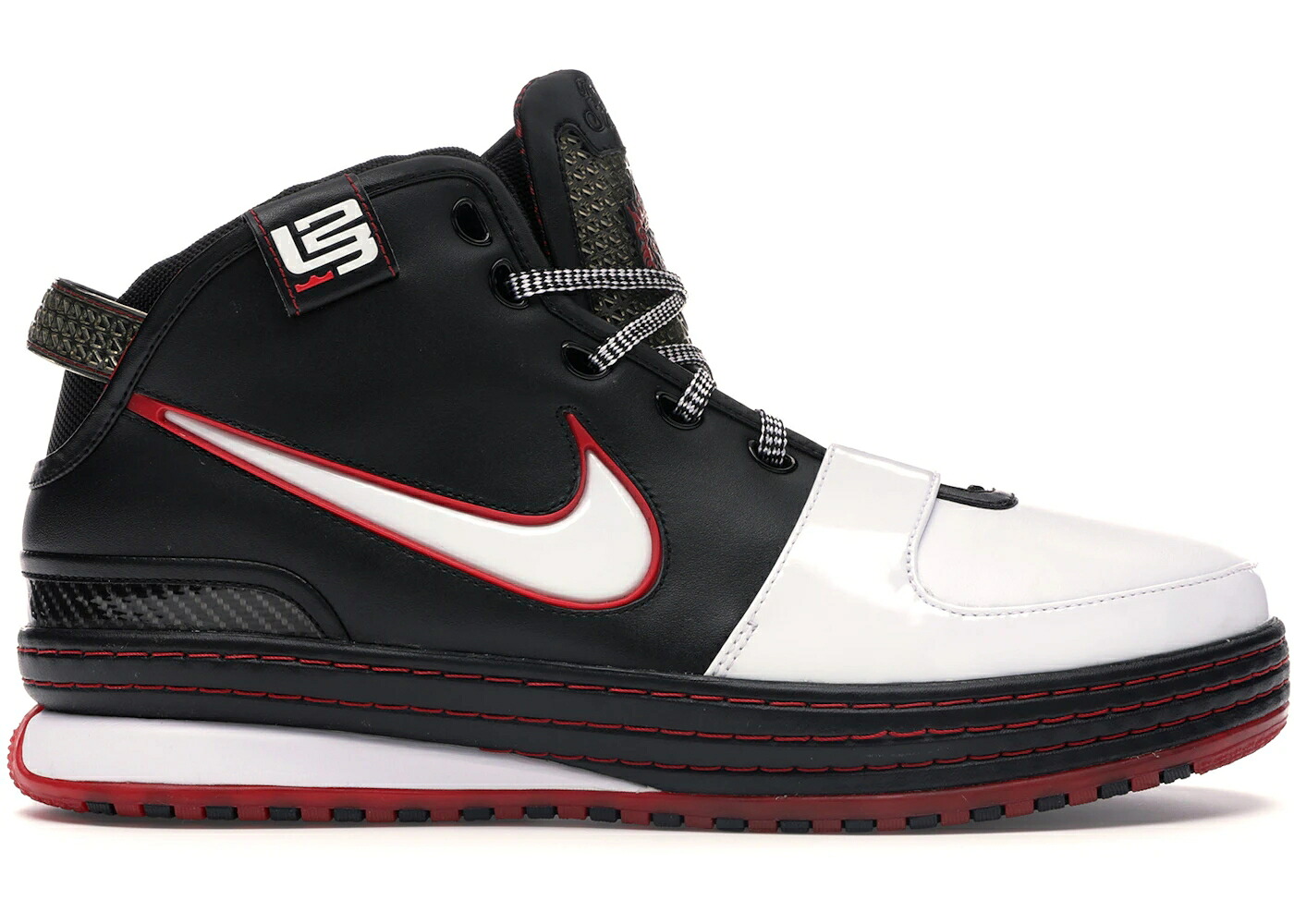 ナイキ レブロン 白いこと 白いこと 黒いこと 黒いこと 赤 赤いこと スニーカー メンズ NIKE LEBRON 6 BRED / WHITE BLACK VARSITY RED