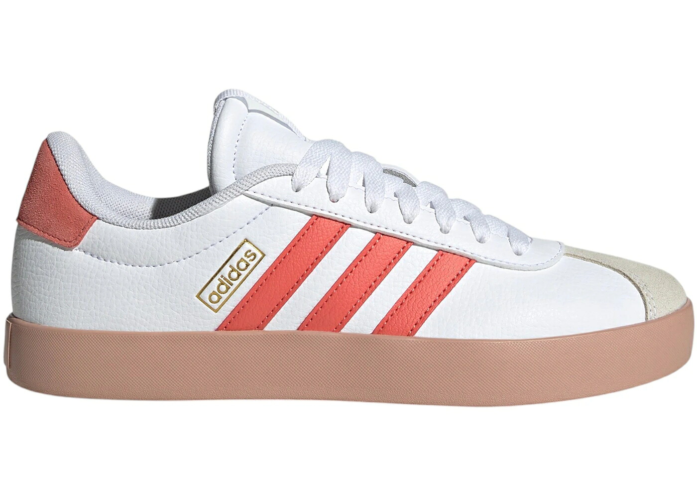 アディダス コート 白色 ホワイト ゴールド 3.0 WOMEN'S スニーカー レディース ADIDAS VL COURT CLOUD WHITE PRELOVED SCARLET GOLD METALLIC (WOMEN'S) / CLOUD WHITE PRELOVED SCARLET