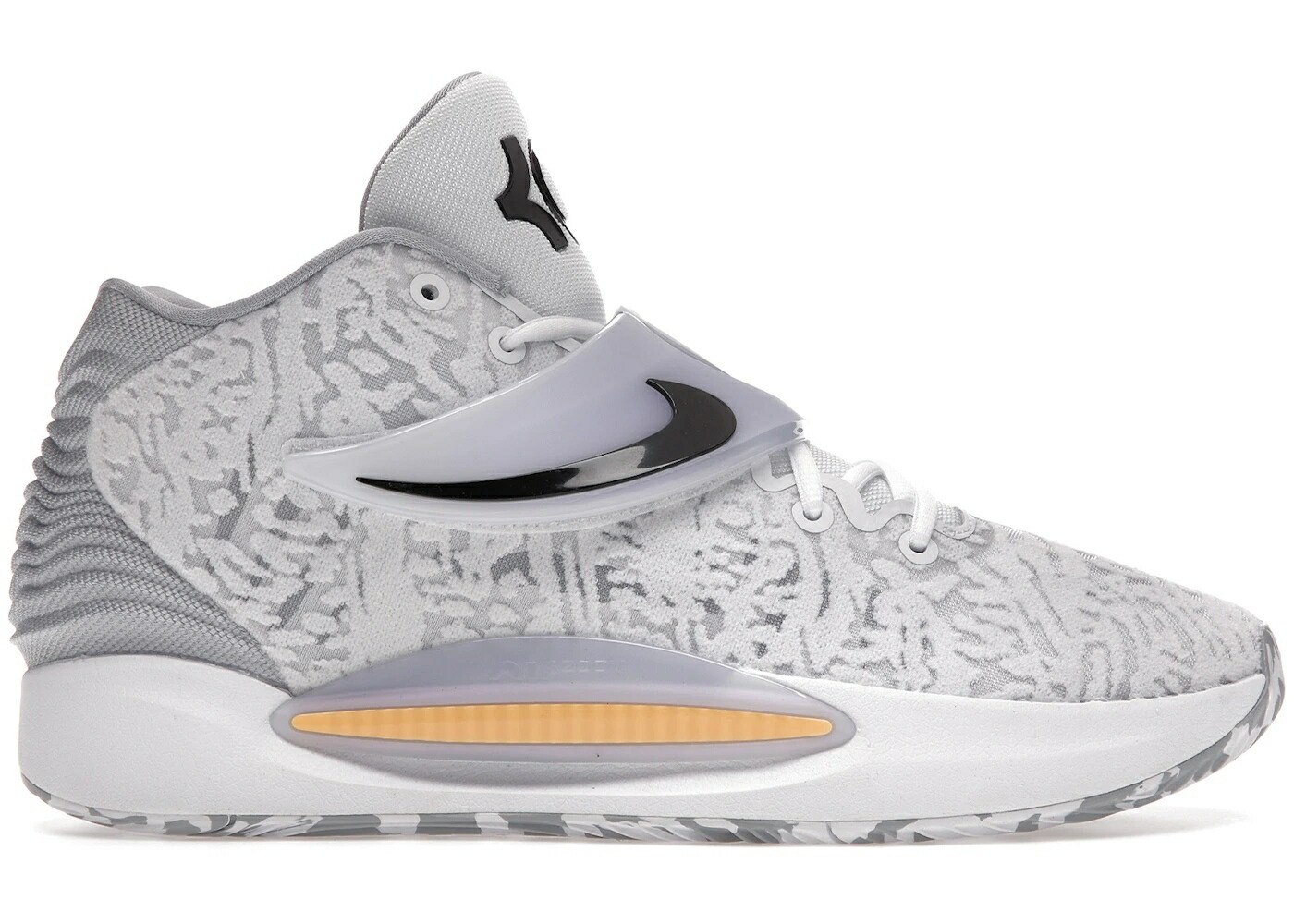 ナイキ 白色 ホワイト 黒色 ブラック 灰色 グレー スニーカー メンズ NIKE KD 14 HOME / WHITE BLACK WOLF GREY MELON TINT