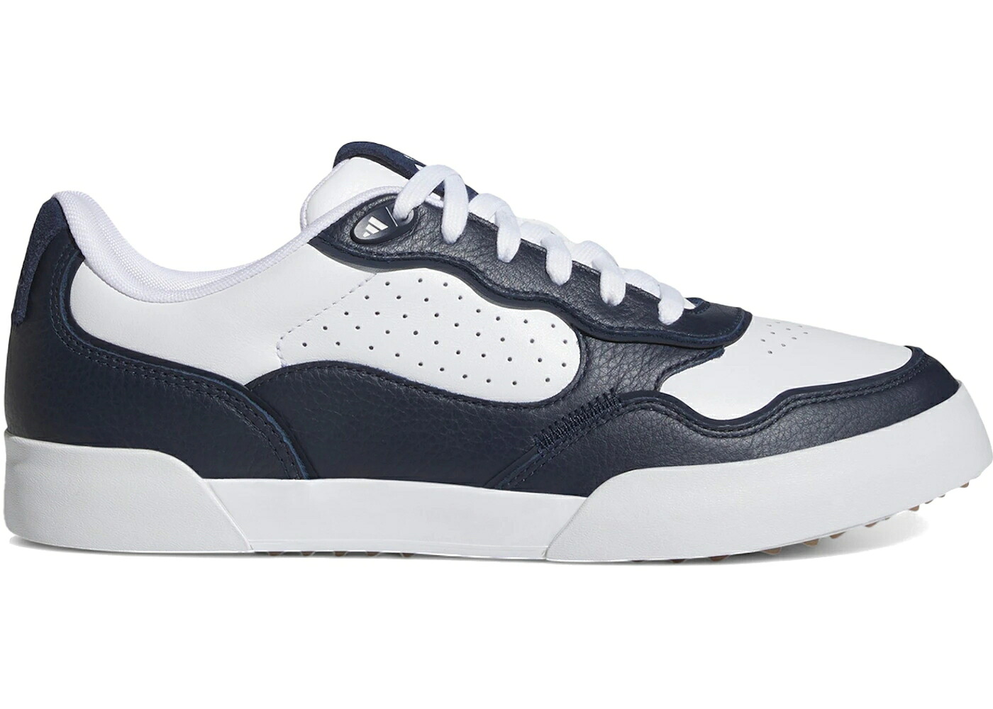 アディダス ゴルフ 白いこと 白いこと 紺色 米国海軍 スニーカー メンズ ADIDAS RETROCROSS 25 SPIKELESS GOLF CLOUD WHITE COLLEGIATE NAVY GUM / CLOUD WHITE COLLEGIATE NAVY GUM 靴-メンズ靴