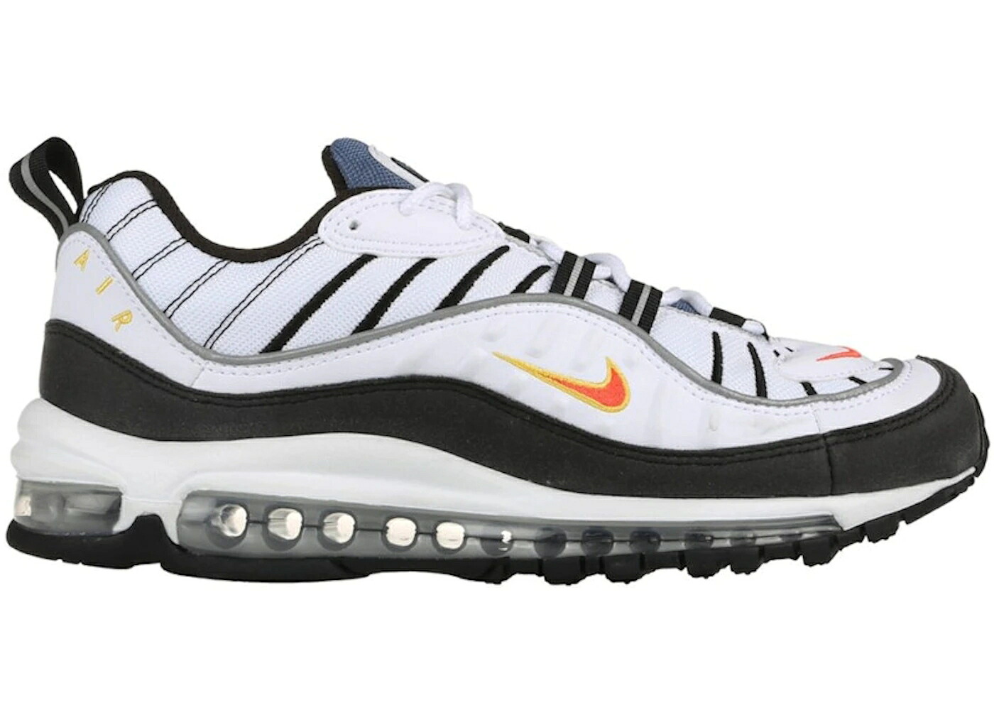 ナイキ マックス チーム 橙 オレンジ 白色 ホワイト 黒色 ブラック エアマックス スニーカー メンズ NIKE AIR MAX 98 TEAM ORANGE / WHITE TEAM ORANGE BLACK|スニケス