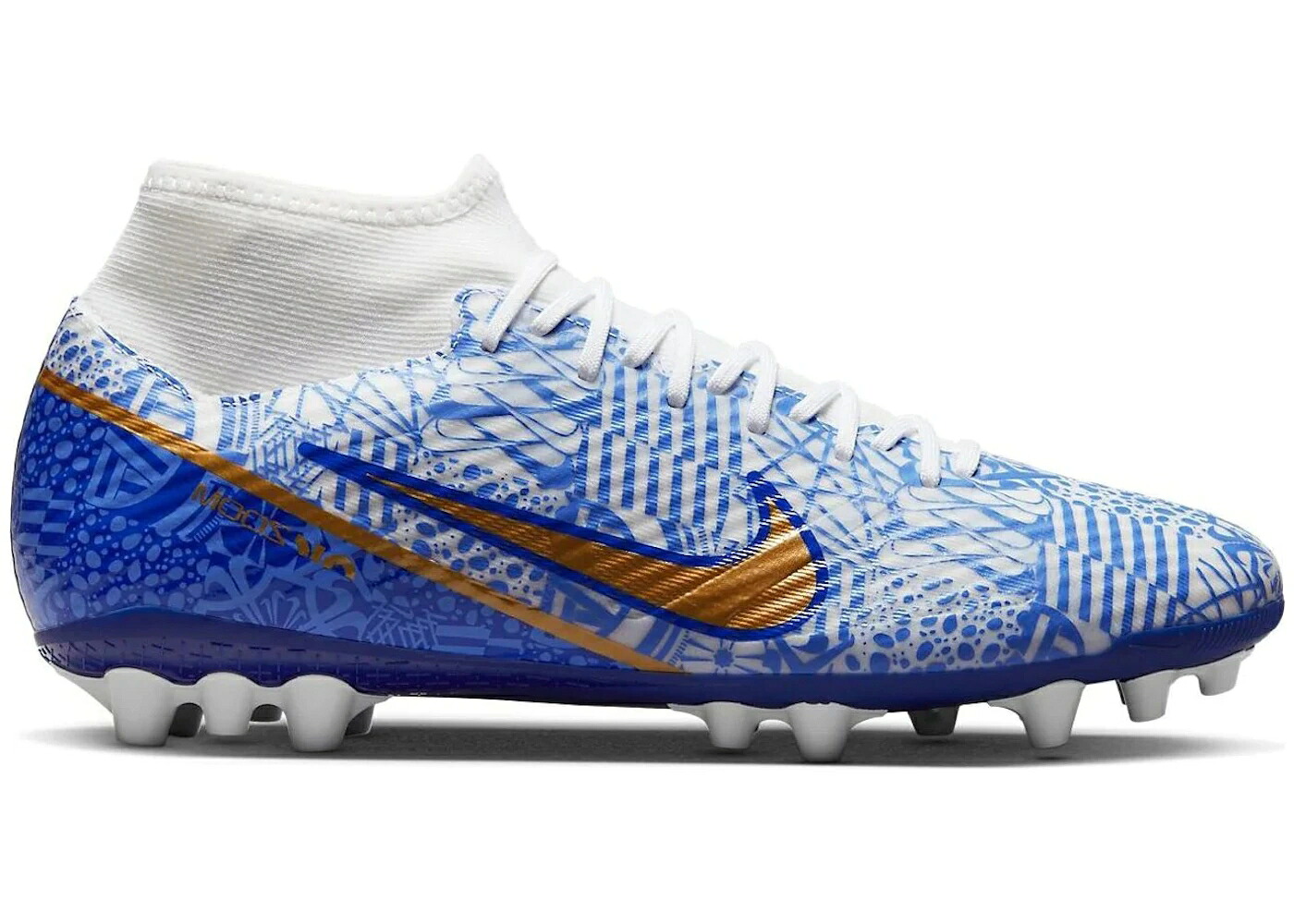 ナイキ ズーム アカデミー 白色 ホワイト コンコルド コンコード 青色 ブルー スニーカー メンズ NIKE ZOOM MERCURIAL SUPERFLY 9 ACADEMY CR7 AG AZULEJO / WHITE CONCORD MEDIUM BLUE