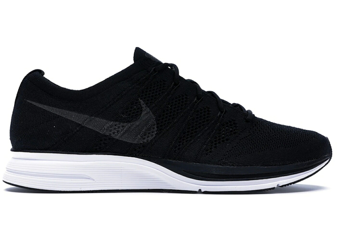 ナイキ 飛球編み物 調教師 黒いこと 黒いこと 白いこと 白いこと スニーカー メンズ NIKE FLYKNIT TRAINER BLACK WHITE (2018) / BLACK WHITE BLACK
