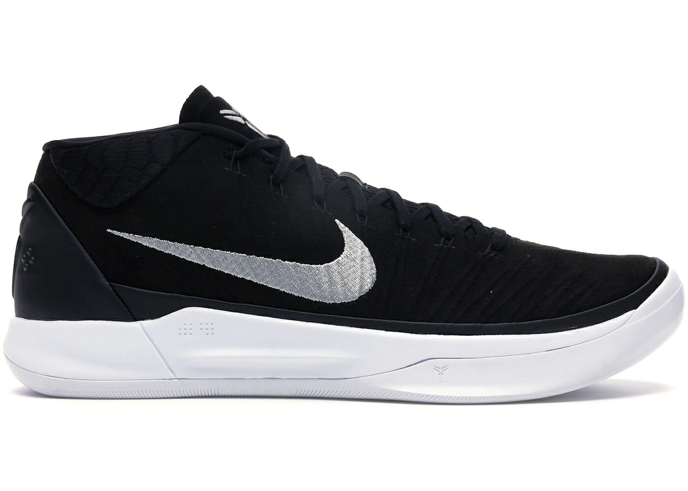 ナイキ コービー ミッド 黒色 ブラック 銀色 シルバー 白色 ホワイト A.D. スニーカー メンズ NIKE KOBE MID TB BLACK / BLACK METALLIC SILVER WHITE