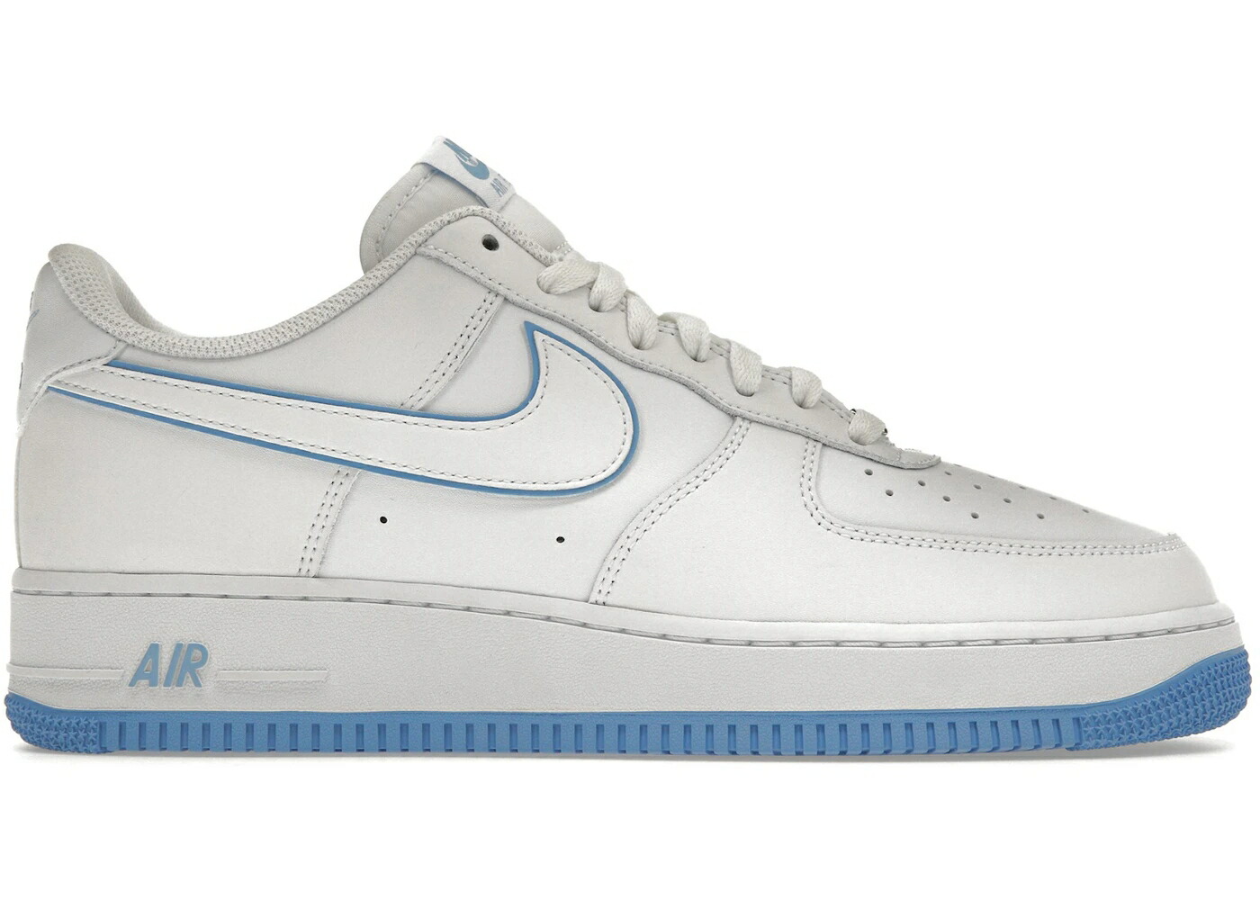 ナイキ 白色 ホワイト 青色 ブルー エアフォース 07 スニーカー メンズ NIKE AIR FORCE 1 LOW WHITE UNIVERSITY BLUE SOLE / WHITE UNIVERSITY BLUE WHITE