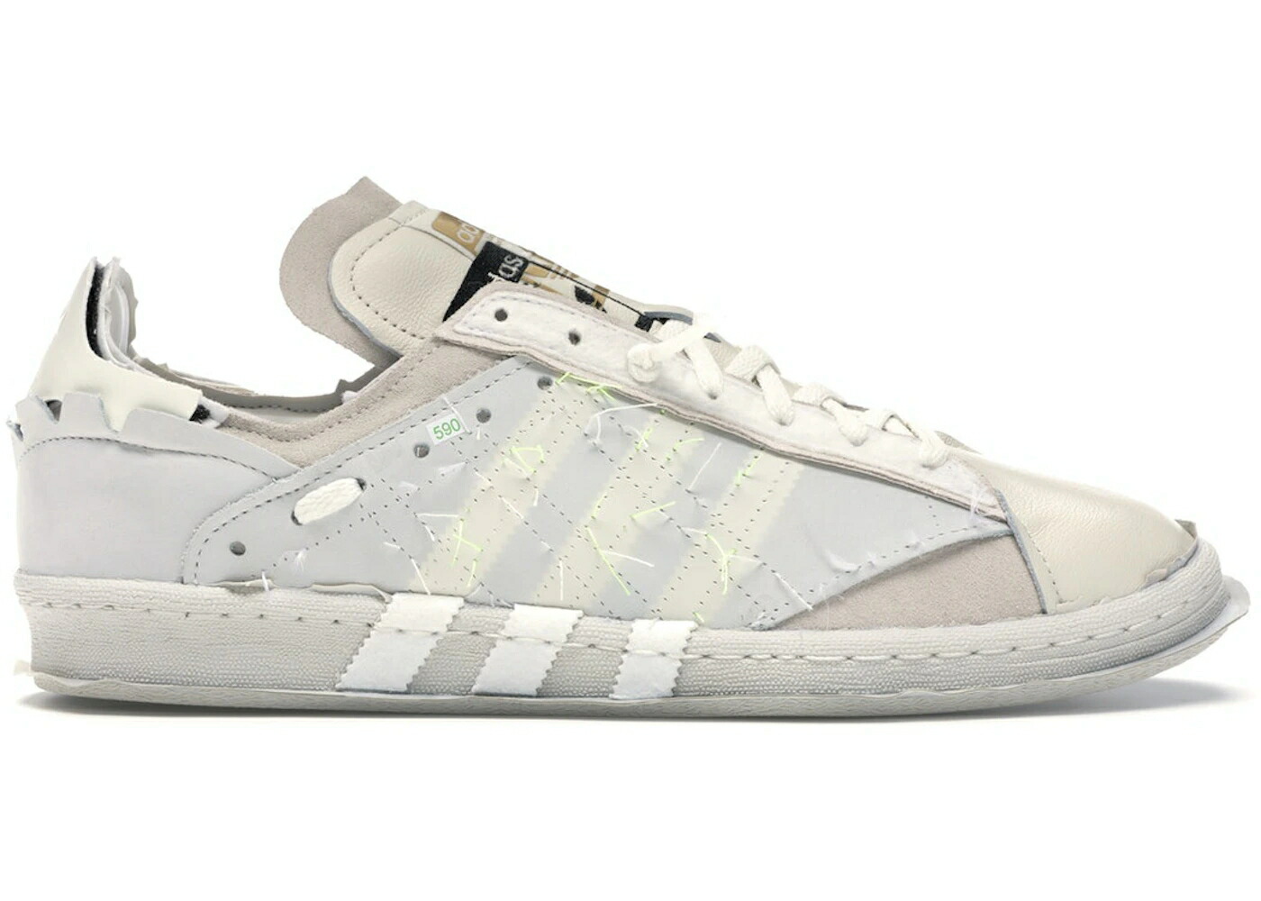 アディダス 構内 中核グループ 白いこと 白いこと 黒いこと 黒いこと スニーカー メンズ ADIDAS CAMPUS 80S BY HELEN KIRKUM / CORE WHITE OFF WHITE BLACK