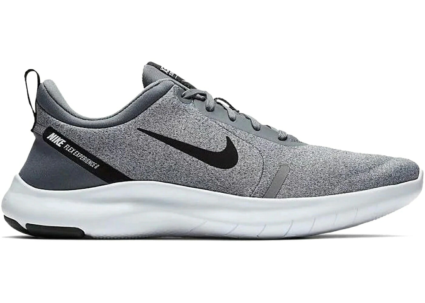 ナイキ エクスペリエンス クール 灰色 グレー 黒色 ブラック 銀色 シルバー 白色 ホワイト スニーカー メンズ NIKE FLEX EXPERIENCE RN 8 COOL GREY BLACK / COOL GREY REFLECT SILVER WHITE