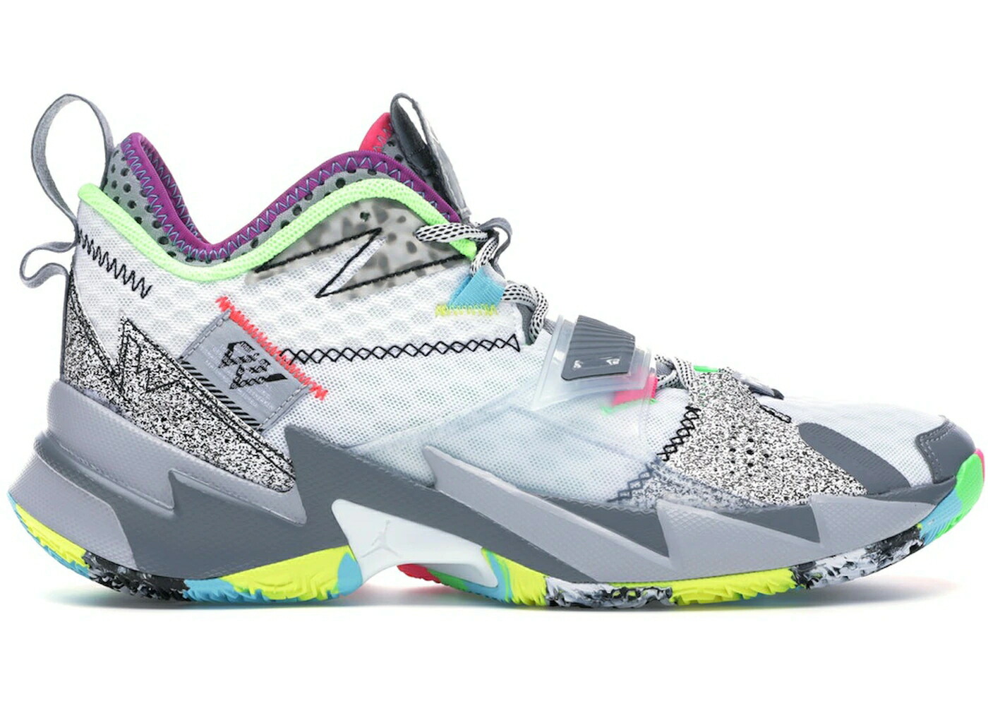 ナイキ ジョーダン 白いこと 白いこと 冷やりとした 薄墨色 薄墨色 ZER0.3 スニーカー メンズ JORDAN WHY NOT ZER0 NOISE / WHITE WHITE COOL GREY WOLF GREY 靴-スニーカー