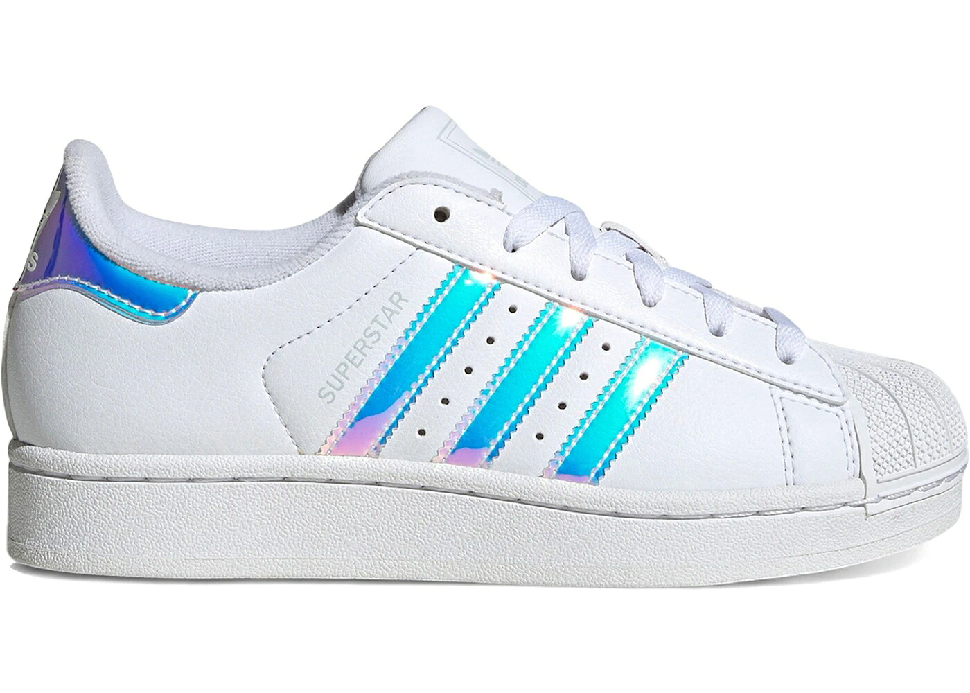 アディダス はやりっ子 白いこと 白いこと 御坊っちゃん キッズ ADIDAS SUPERSTAR II WHITE IRIDESCENT STRIPES (GS) / CLOUD WHITE SUPPLIER COLOUR HALO もの言う花 マタニティ スニーカー