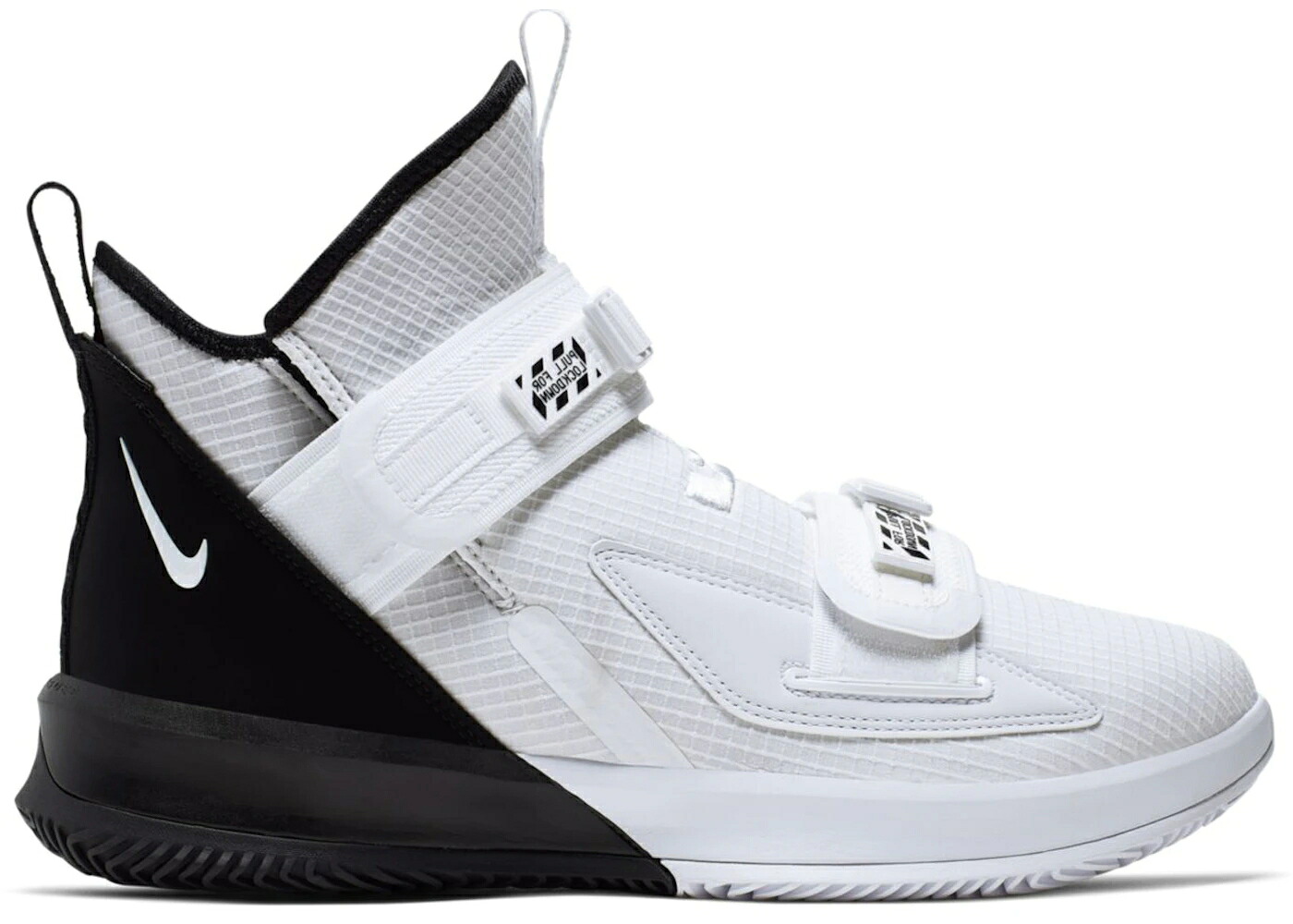 ナイキ レブロン サー青少年 白いこと 白いこと 黒いこと 黒いこと スニーカー メンズ NIKE LEBRON SOLDER 13 ESSENTIAL WHITE BLACK / WHITE BLACK