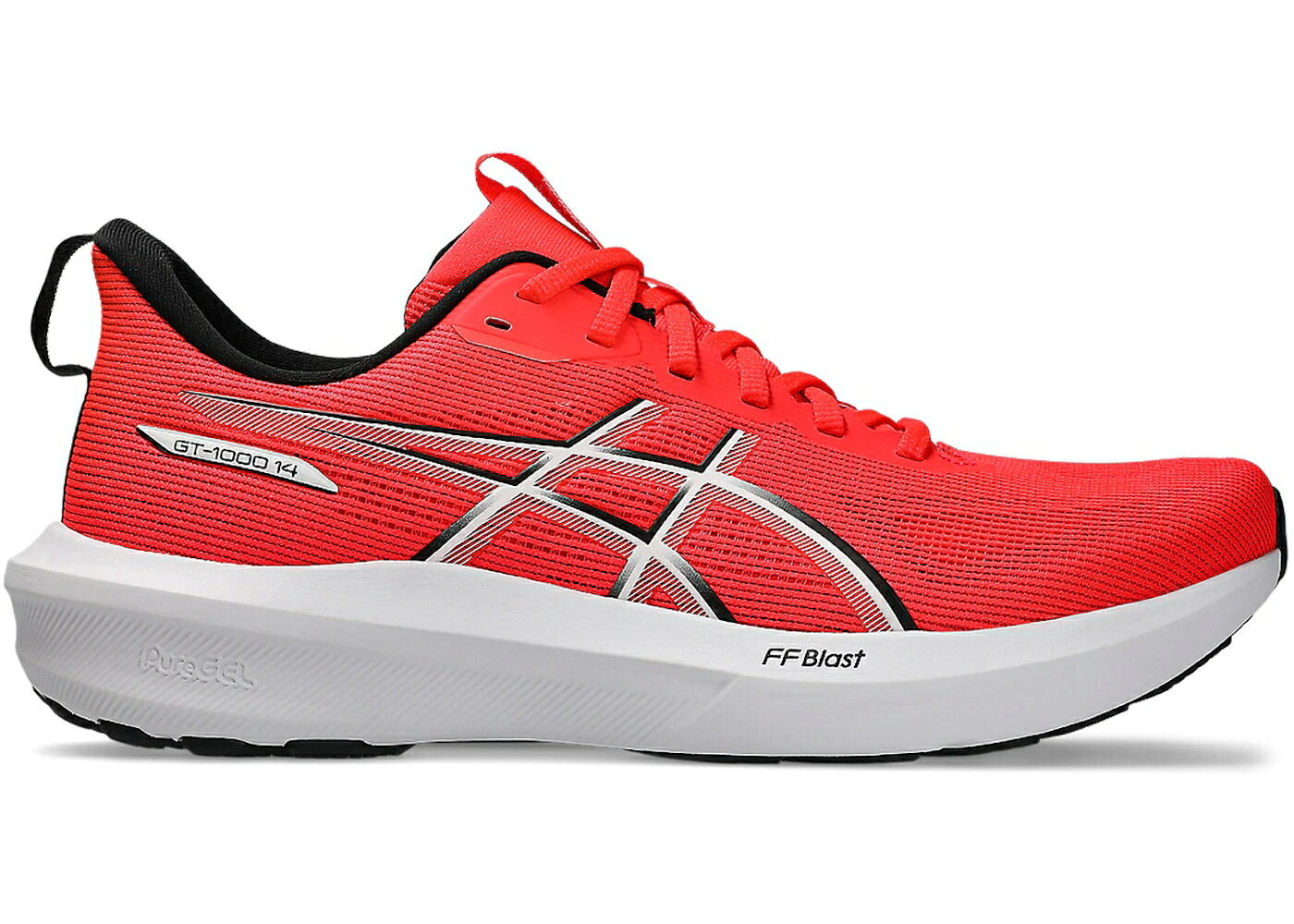 アシックス 赤 レッド 黒色 ブラック スニーカー メンズ ASICS GT-1000 14 FLASH RED BLACK / FLASH RED BLACK