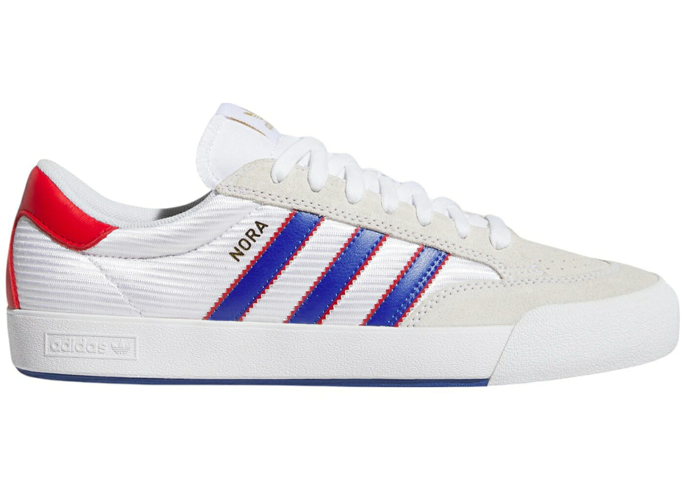 アディダス 白色 ホワイト 青色 ブルー スニーカー メンズ ADIDAS NORA CLOUD WHITE ROYAL BLUE BETTER SCARLET / CLOUD WHITE ROYAL BLUE BETTER