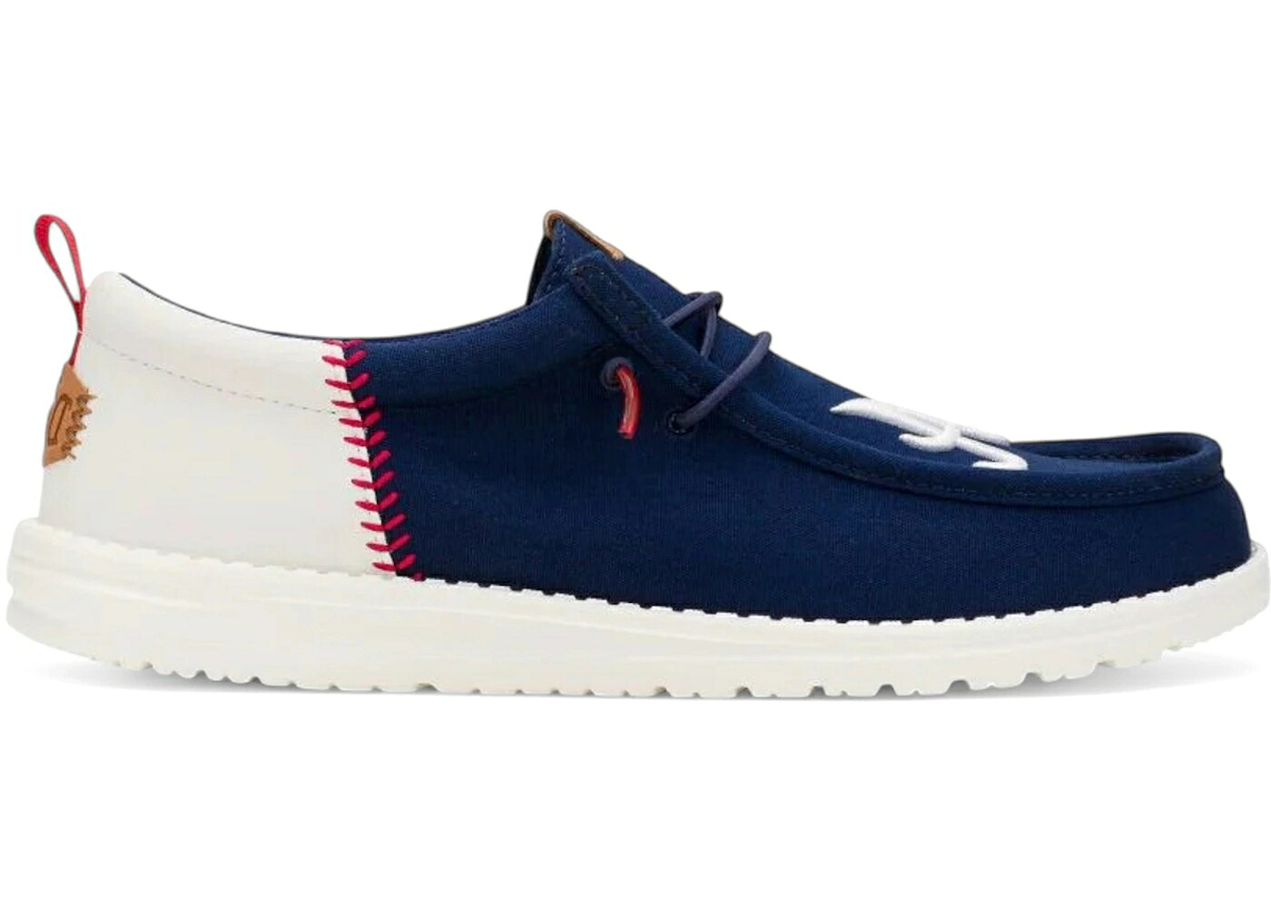 ヘイデュード アトランタ ブレーブス 紺色 ネイビー 白色 ホワイト スニーカー メンズ HEY DUDE HEY DUDE WALLY FUNK MLB ATLANTA BRAVES / NAVY WHITE