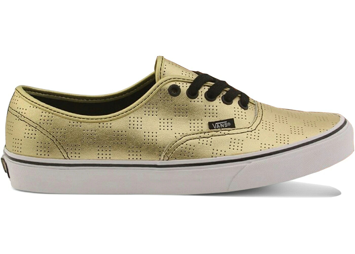 ヴァンズ バンズ オーセンティック ゴールド スニーカー メンズ VANS AUTHENTIC 50TH ANNIVERSARY GOLD / GOLD CHECKER