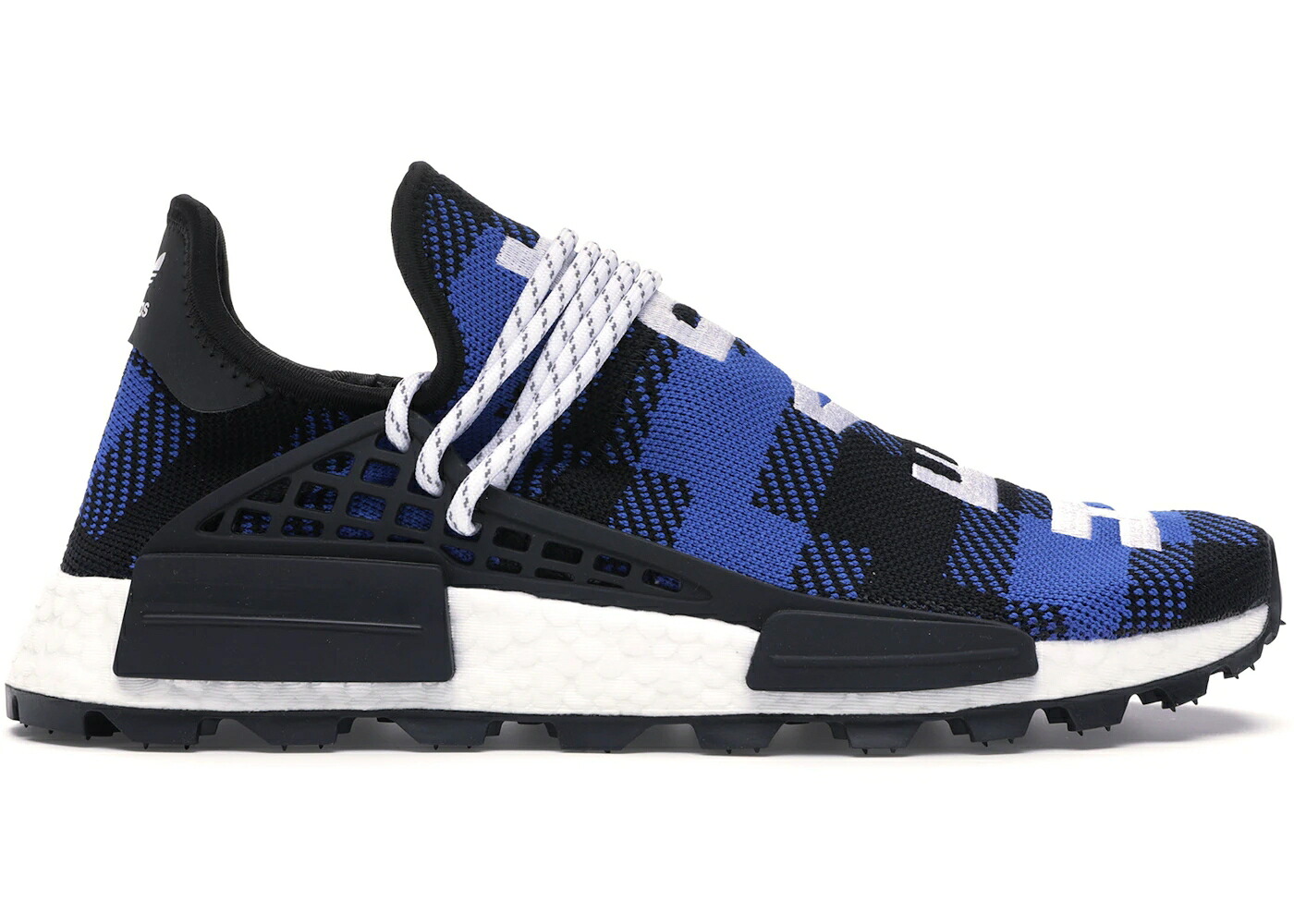 アディダス 青味 青み 力強さ 中核グループ 黒いこと 黒いこと スニーカー メンズ ADIDAS NMD HU PHARRELL X BBC BLUE PLAID / POWER BLUE CORE BLACK CLOUD