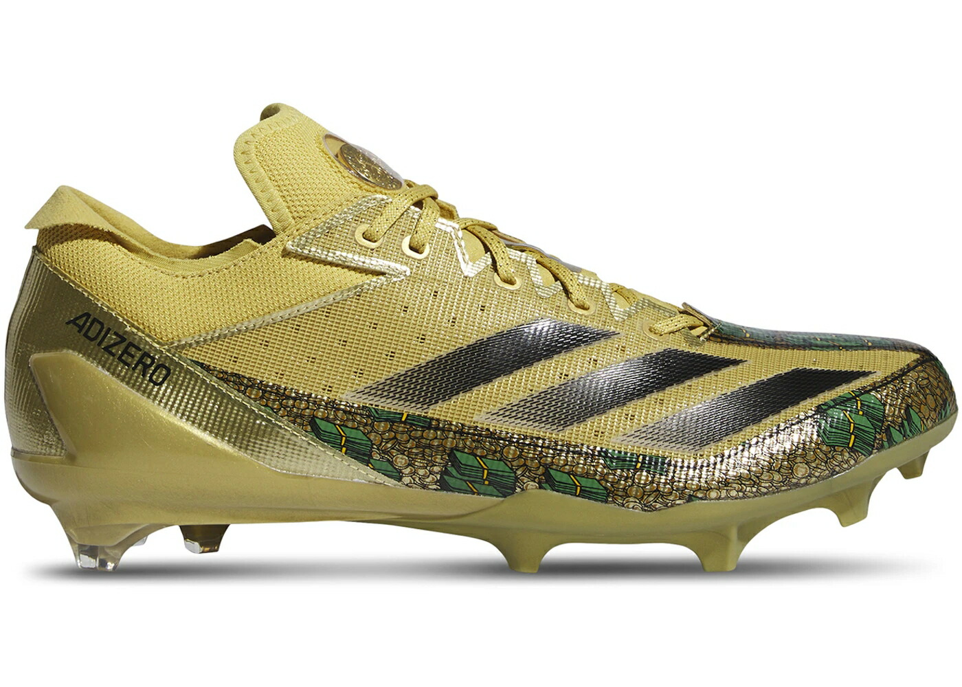 アディダス アディゼロ ゴールド コア 黒色 ブラック スニーカー メンズ ADIDAS ADIZERO ELECTRIC SCROOGE MCDUCK / GOLD METALLIC CORE BLACK