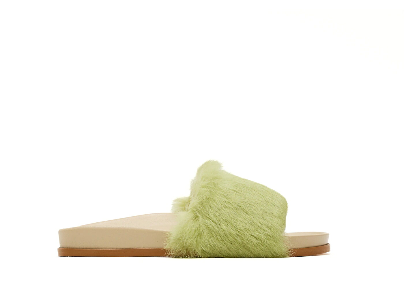 クロット なめし革 サンダル 緑 緑であること WOMEN\u0027S スニーカー レディース BUSCEMI FUR CLOT LEATHER SLIDE GREEN (WOMEN\u0027S) / 靴-スニーカー