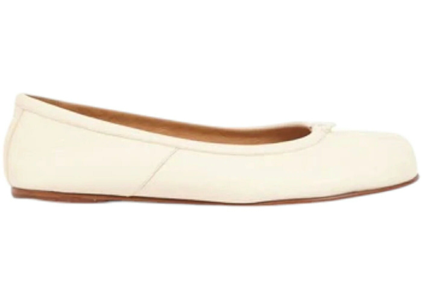 メゾンマルジェラ 白いこと 白いこと スニーカー レディース MAISON MARGIELA MAISON MARGIELA CALFSKIN TABI BALLET FLATS WHITE /