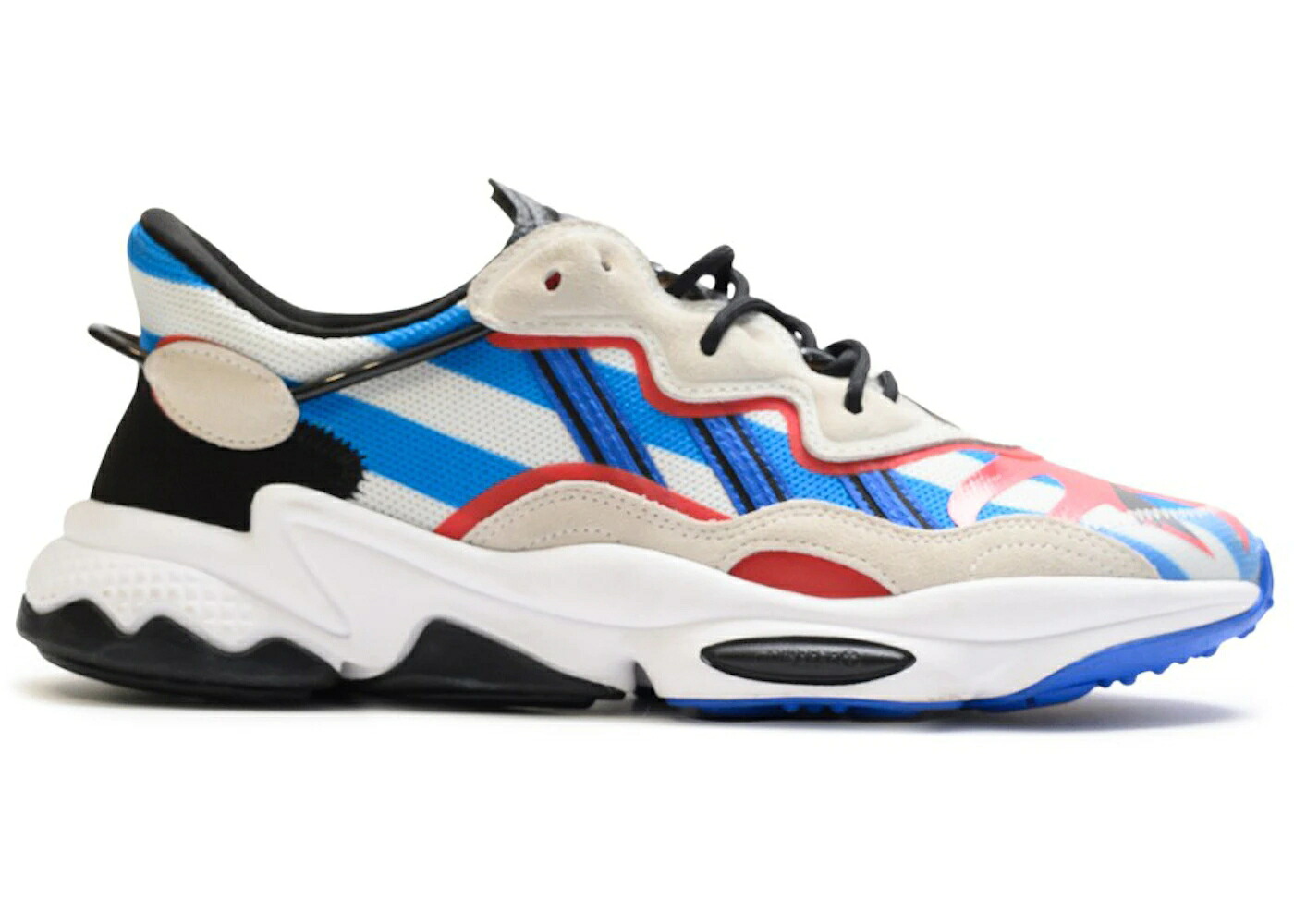 アディダス ベイト 表どおり 戦闘機 白いこと 白いこと 青碧 青色 E. スニーカー メンズ ADIDAS OZWEEGO BAIT X STREET FIGHTER HONDA / WHITE BLUE BRIGHT BLUE 靴-スニーカー