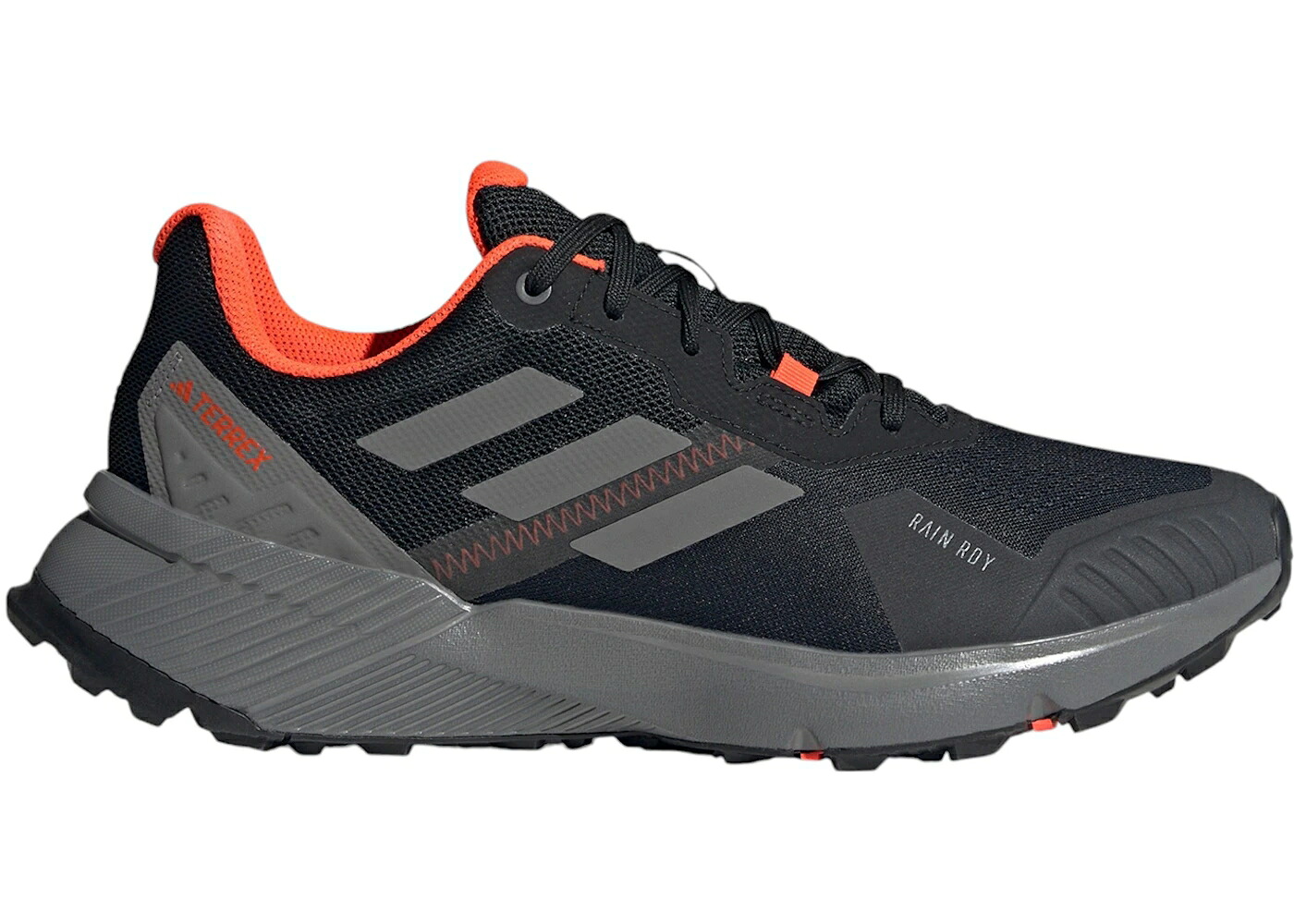 アディダス コア 黒色 ブラック 灰色 グレー 赤 レッド RAIN.RDY スニーカー メンズ ADIDAS TERREX SOULSTRIDE TRAIL CORE BLACK GREY FOUR SOLAR RED / CORE BLACK GREY FOUR SOLAR RED|スニケス