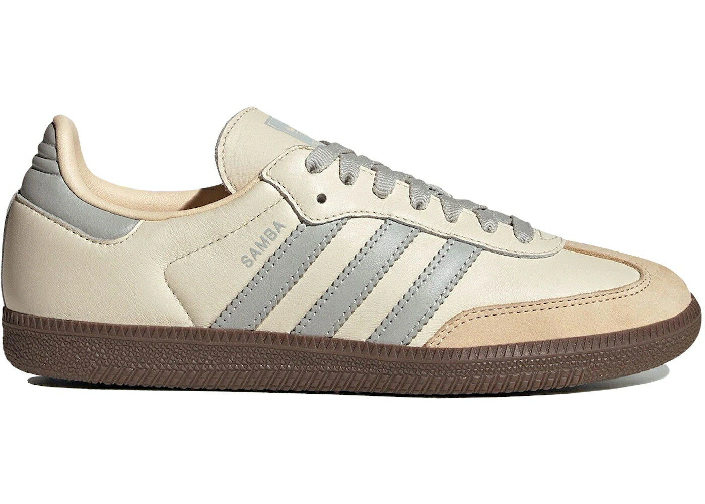 アディダス サンバ クリーム 白色 ホワイト 銀色 シルバー 砂色 サンド WOMEN'S スニーカー レディース ADIDAS SAMBA OG CREAM WHITE WONDER SILVER (WOMEN'S) / CREAM WHITE WONDER SILVER SAND
