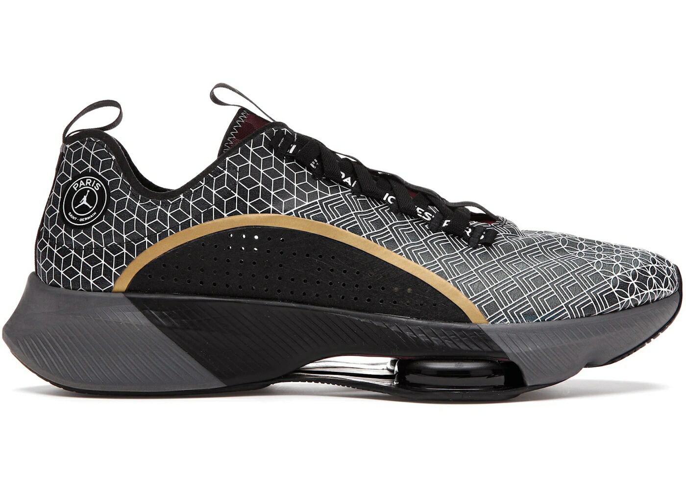 ナイキ ジョーダン ズーム 黒色 ブラック 白色 ホワイト スニーカー メンズ JORDAN ZOOM RENEGADE PSG (2020) / BLACK BORDEAUX WHITE METALLIC｜スニケス