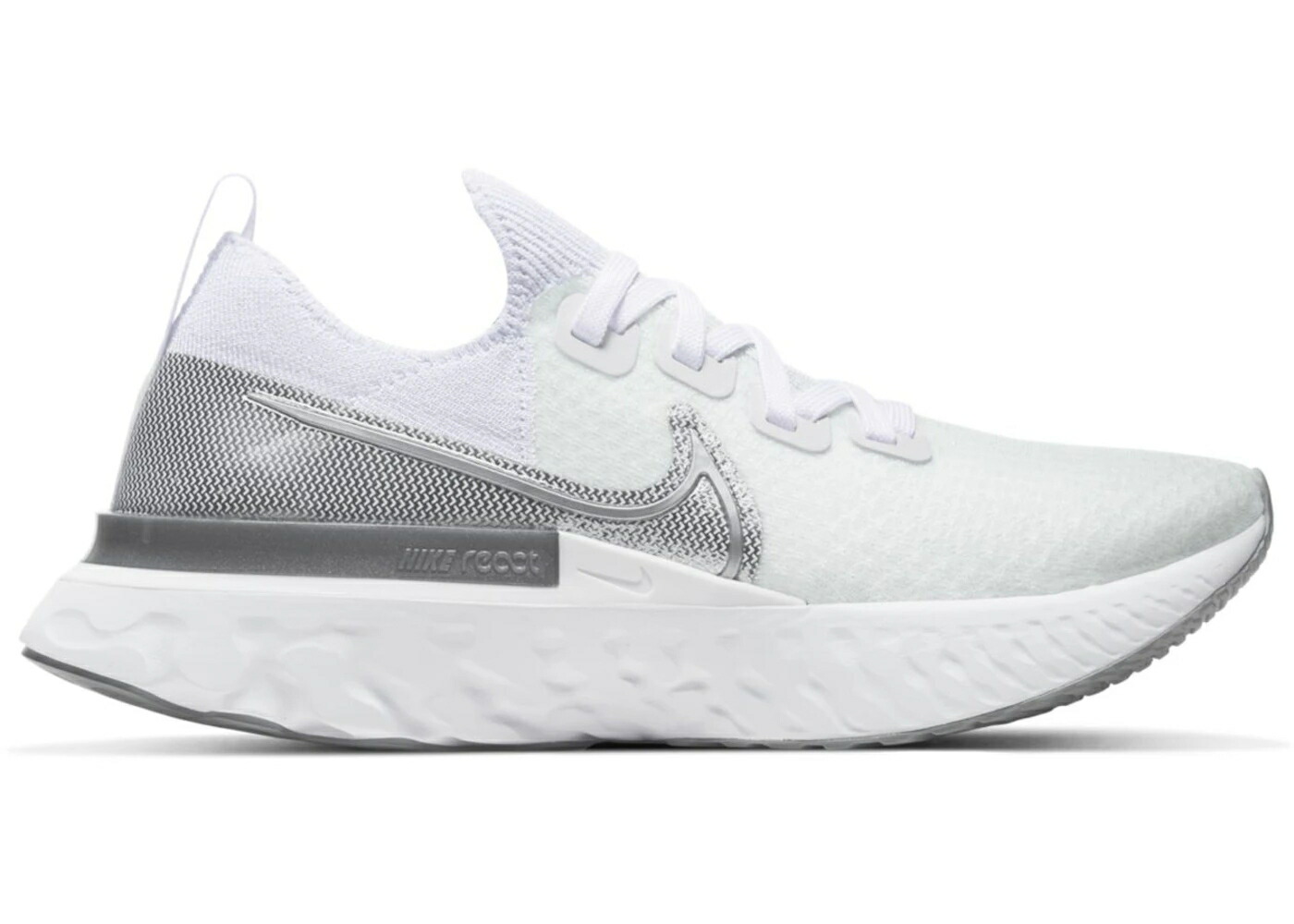 ナイキ リアクト ラン フライニット 白色 ホワイト ピュア プラチナム WOMEN'S スニーカー レディース NIKE REACT INFINITY RUN FLYKNIT TRUE WHITE (WOMEN'S) / TRUE WHITE WHITE PURE PLATINUM