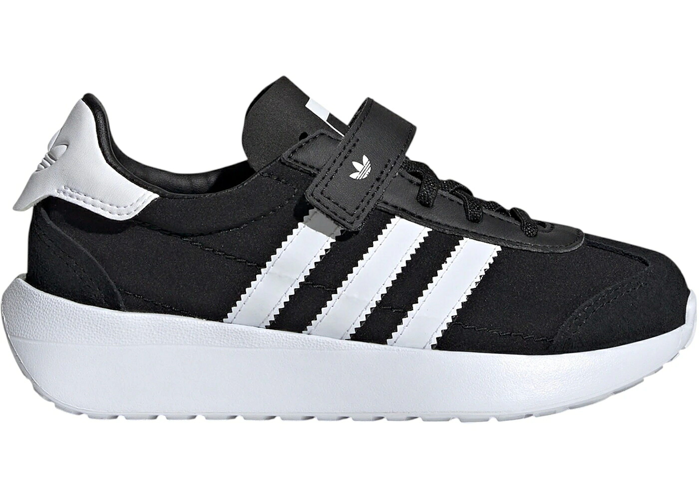 アディダス カントリー 黒色 ブラック 白色 ホワイト コア ジュニア キッズ ADIDAS COUNTRY XLG BLACK CLOUD WHITE (PS) / CORE BLACK CLOUD WHITE CLOUD ベビー マタニティ スニーカー