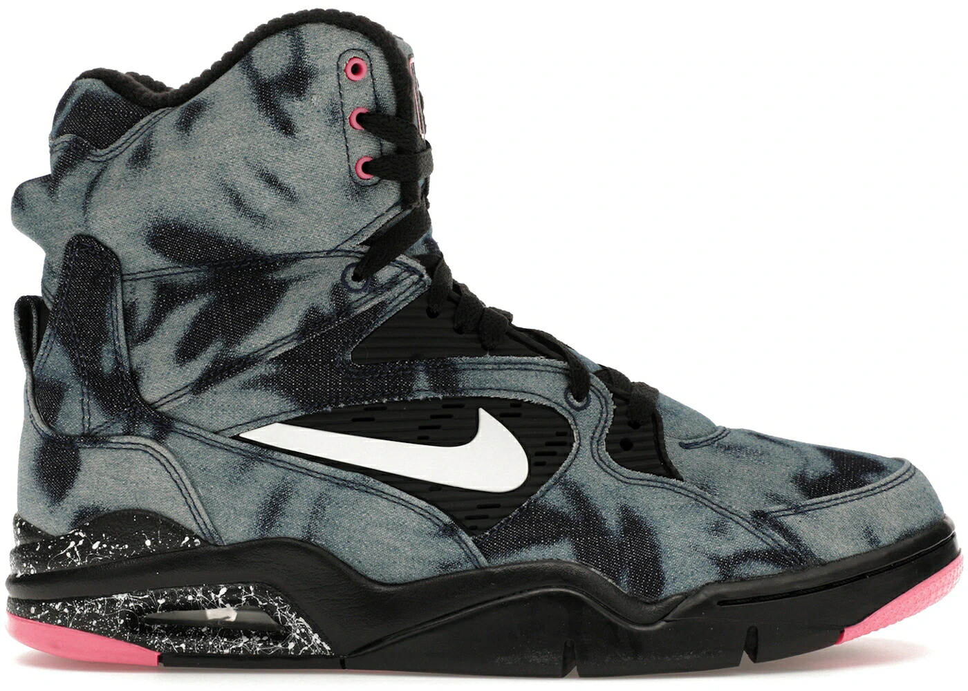 ナイキ 命令すること ジーンズ 黒いこと 黒いこと 白いこと 白いこと サクラ色 スニーカー メンズ NIKE AIR COMMAND FORCE BLEACHED DENIM / BLACK WHITE PINK POW