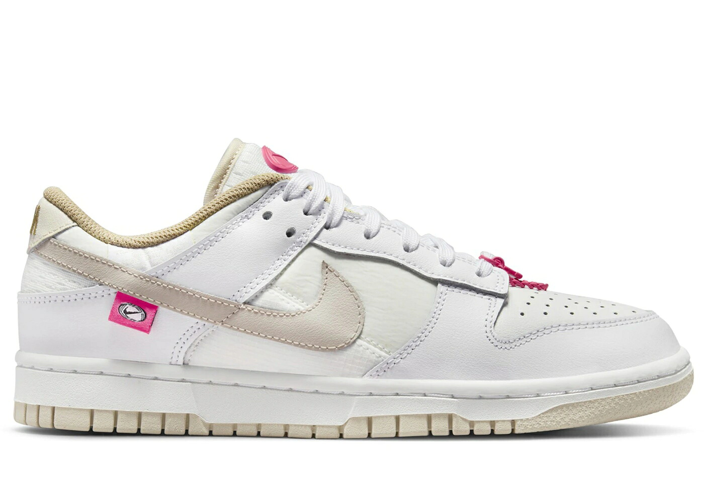 ナイキ ダンク サクラ色 白いこと 白いこと カーキ ダンクロー WOMEN\u0027S スニーカー レディース NIKE DUNK LOW PINK BLING (WOMEN\u0027S) / WHITE STRING SUMMIT WHITE KHAKI