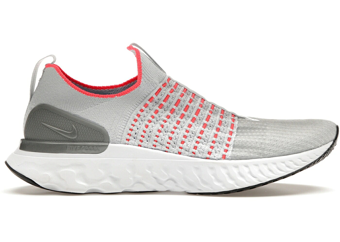ナイキ リアクト ラン フライニット ピュア プラチナム クリムゾン スニーカー メンズ NIKE REACT PHANTOM RUN FLYKNIT 2 PURE PLATINUM FLASH CRIMSON / PURE PLATINUM FLASH CRIMSON|スニケス