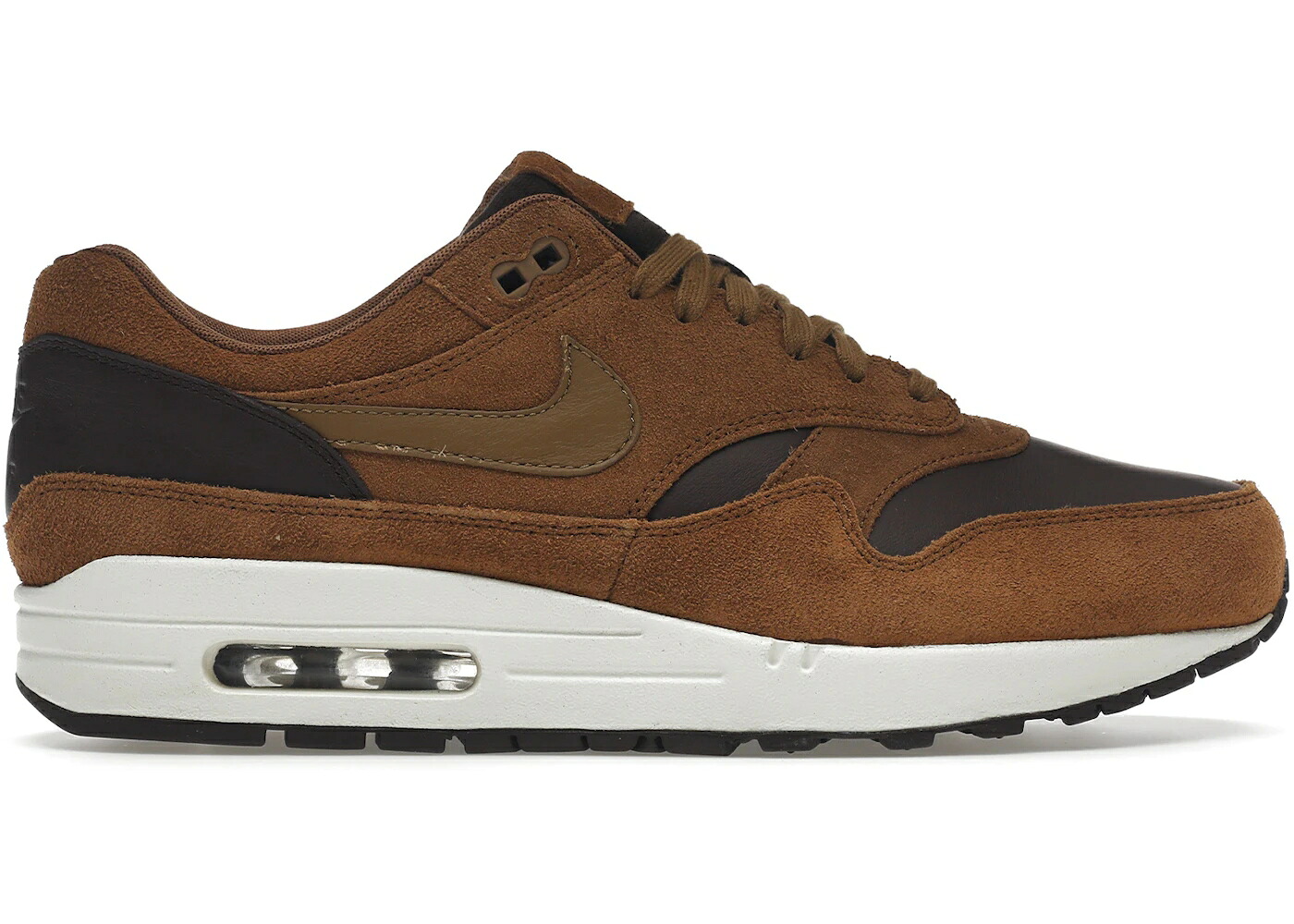 ナイキ マックス プレミアム レザー 茶色 ブラウン ベージュ エアマックス スニーカー メンズ NIKE AIR MAX 1 PREMIUM LEATHER ALE BROWN / ALE BROWN SAIL GOLDEN BEIGE｜スニケス